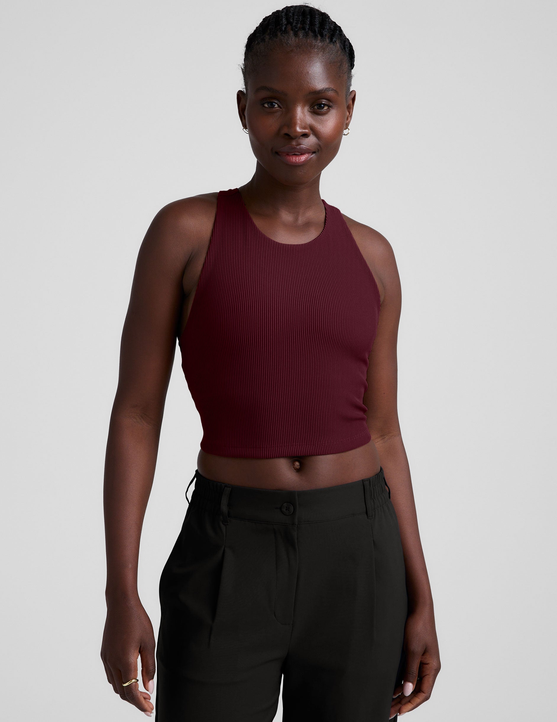 Refocus Ribbed Cropped Tank - Image 2