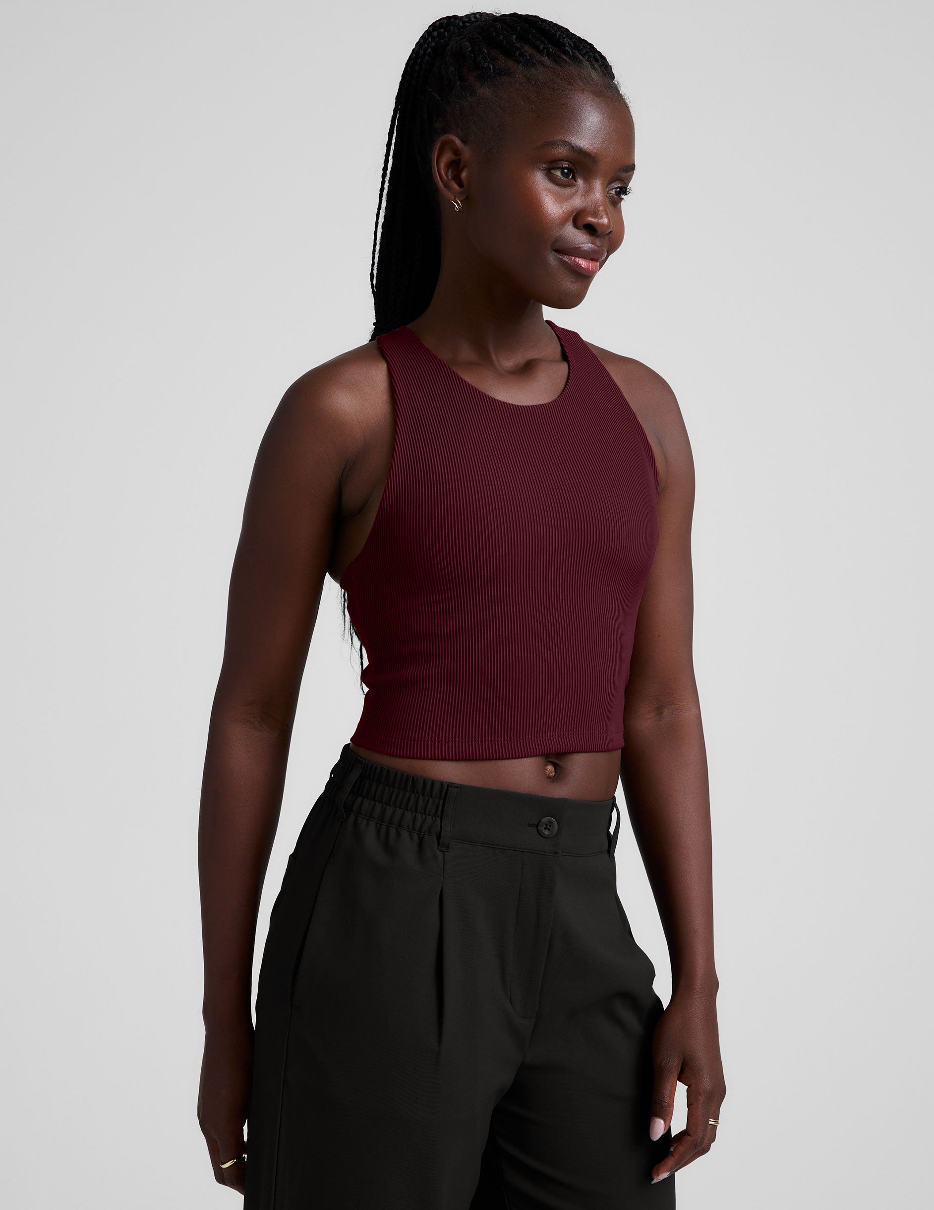 Refocus Ribbed Cropped Tank - Image 3