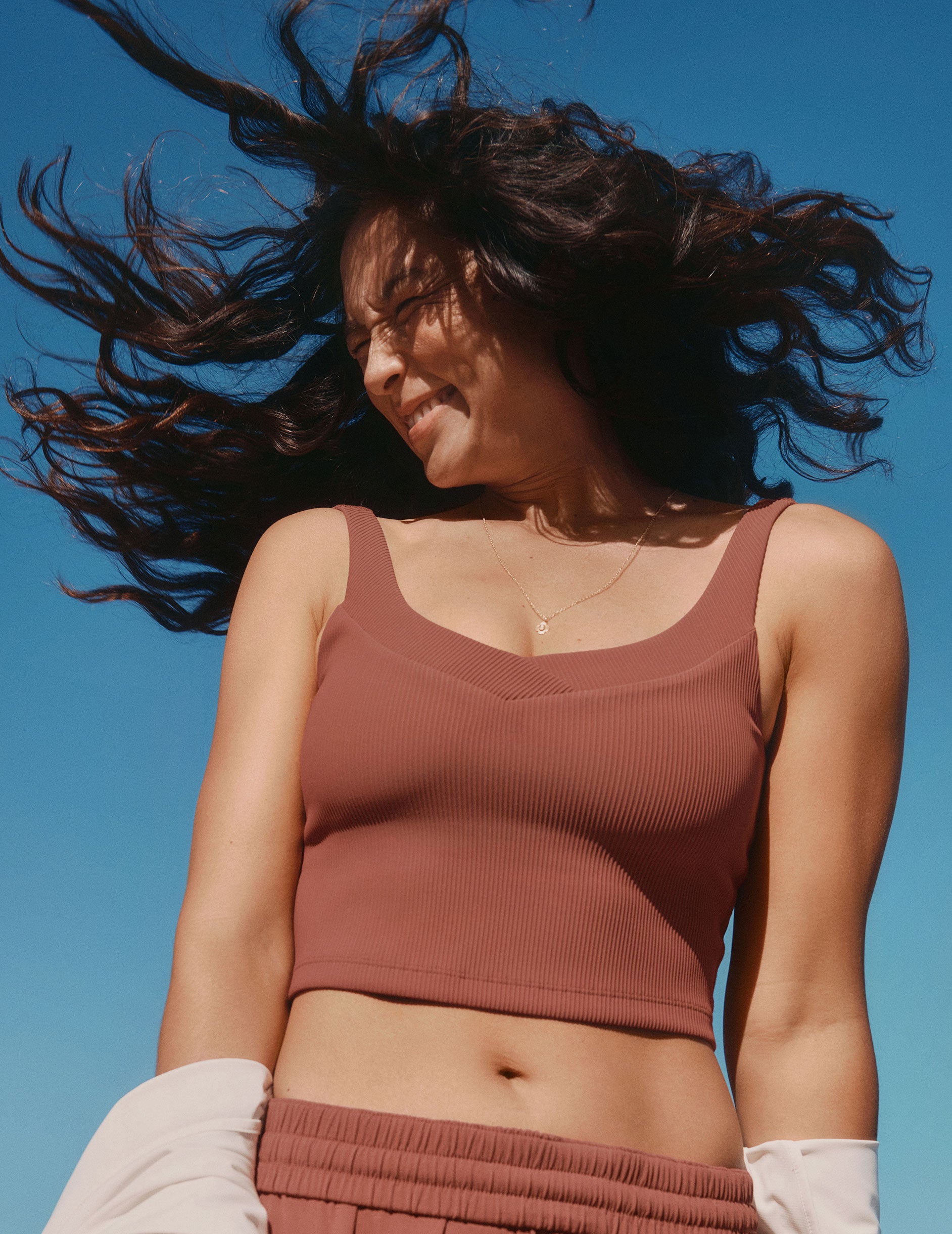 Impulse Ribbed Cropped Tank