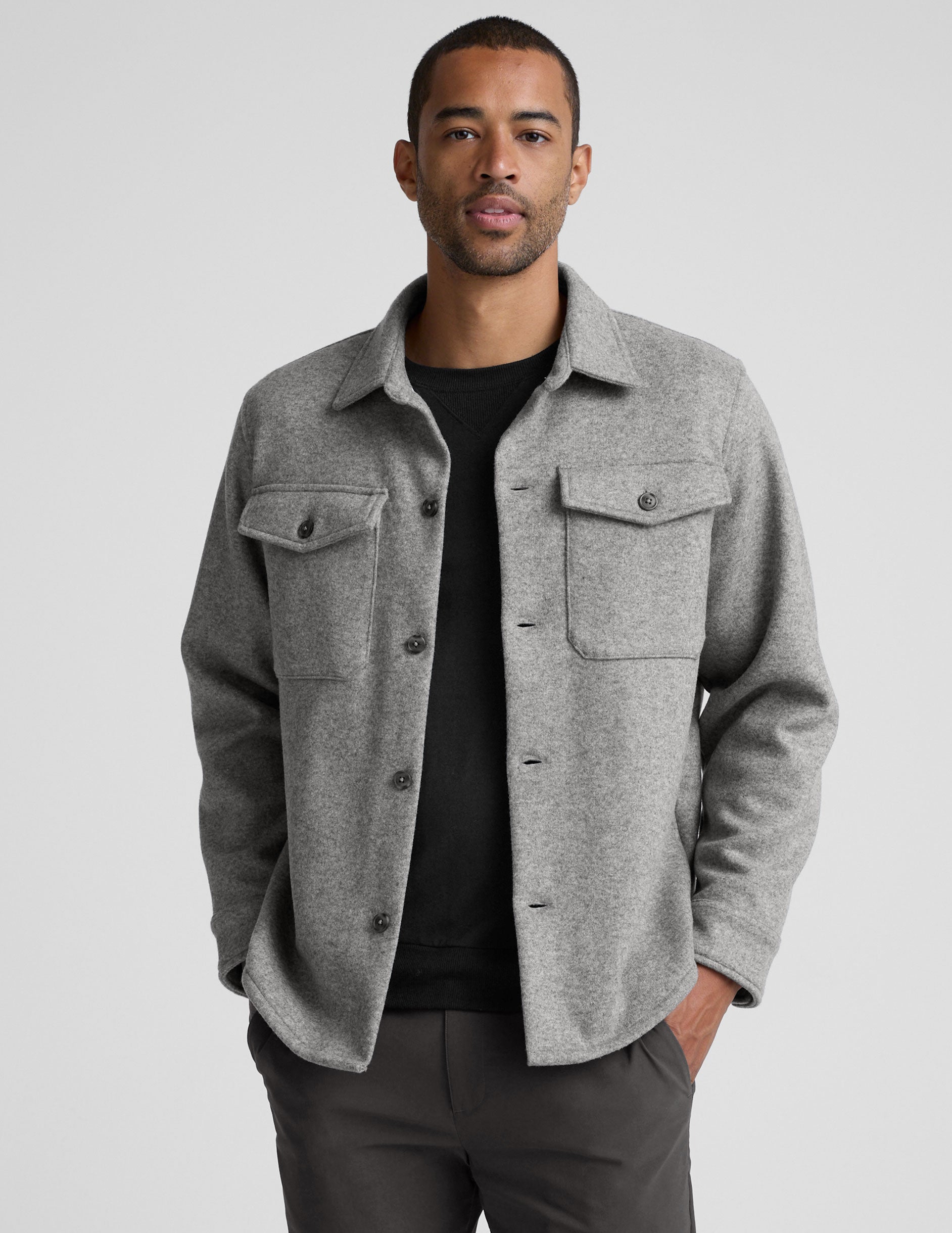 Day to Night Men's Wool Shirt Jacket - Image 3