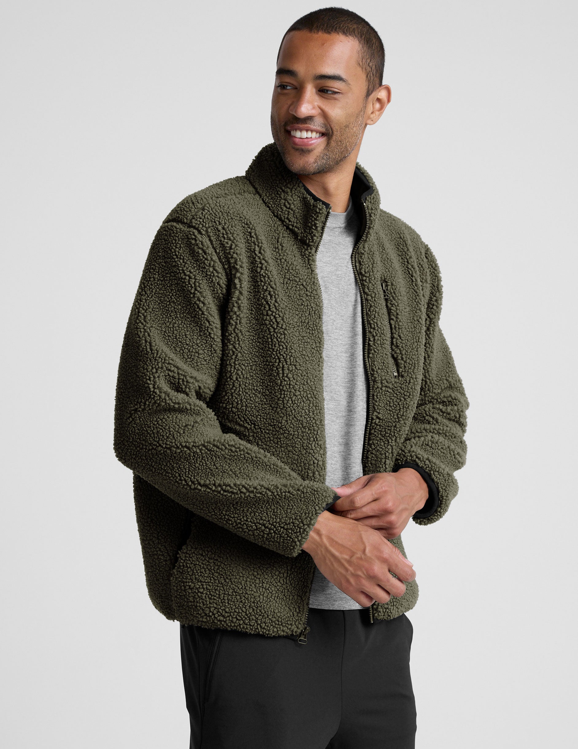 Boucle Fleece Men's Zip Jacket - Image 2