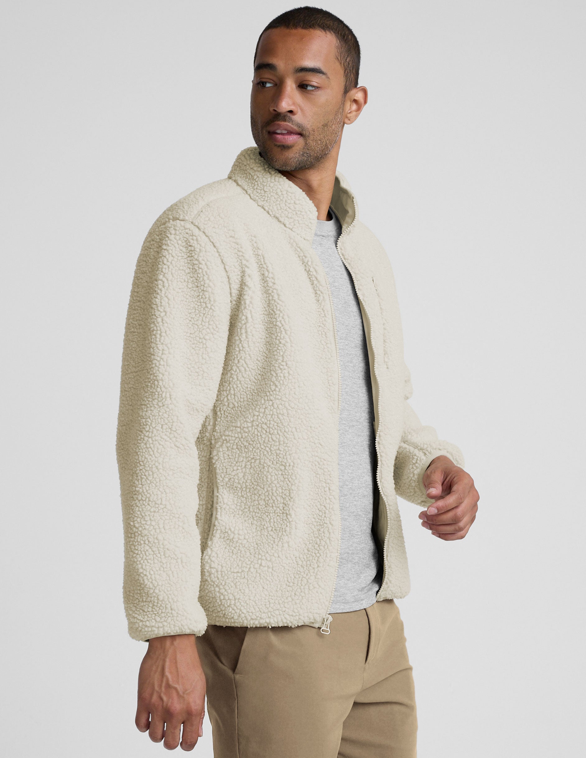 Boucle Fleece Men's Zip Jacket - Image 2