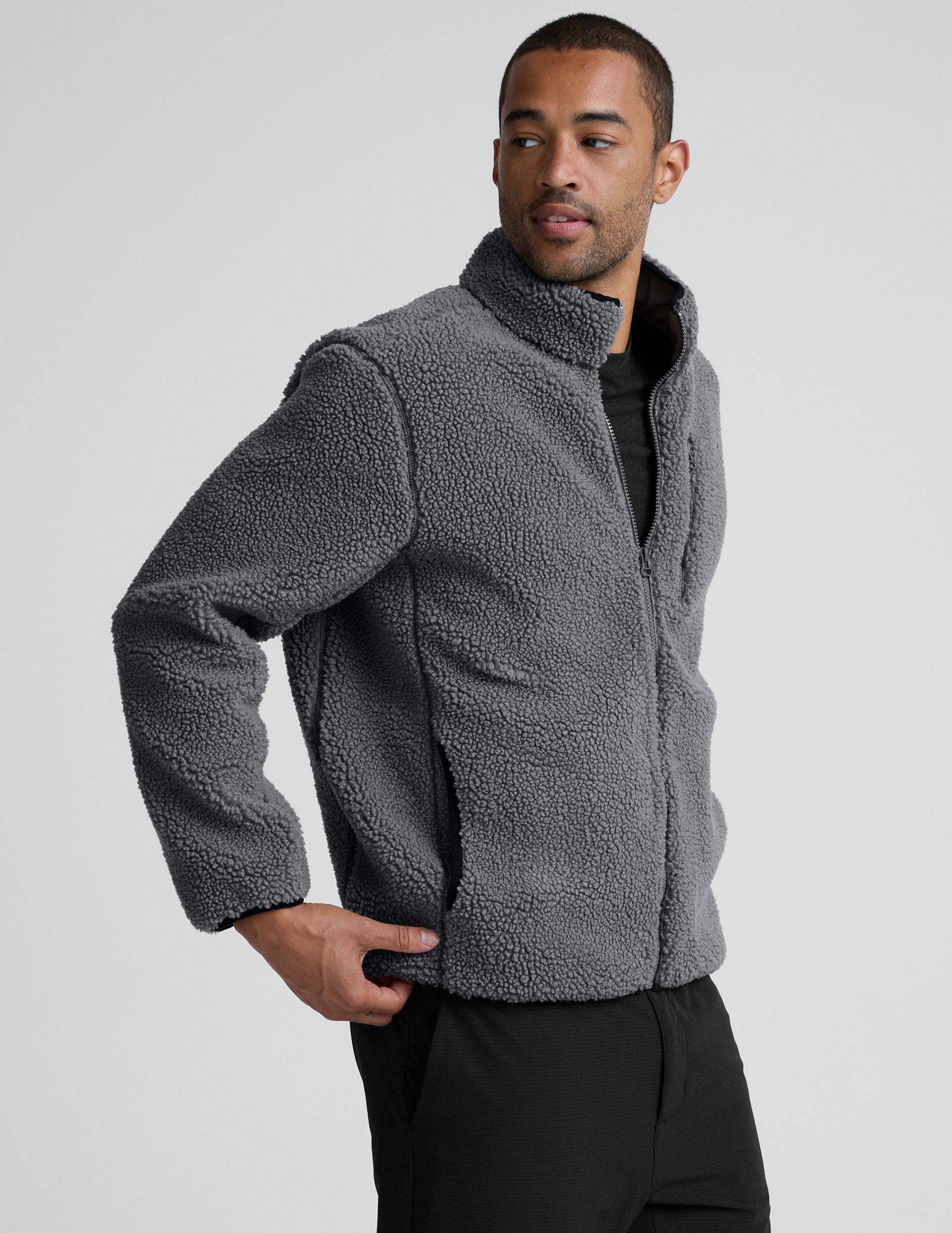 Boucle Fleece Men's Zip Jacket - Image 3