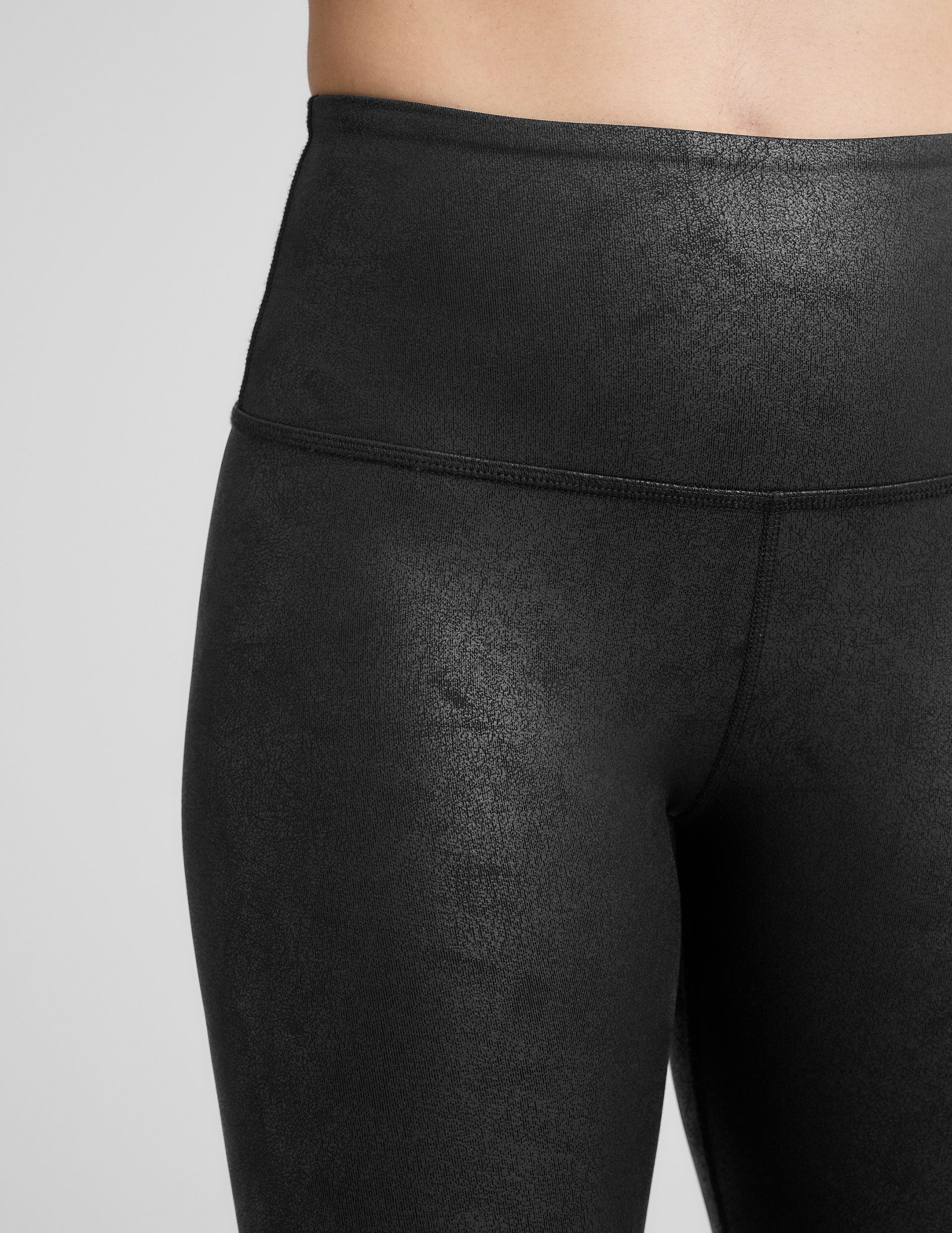 Leatherette High Waisted Midi Legging - Image 7