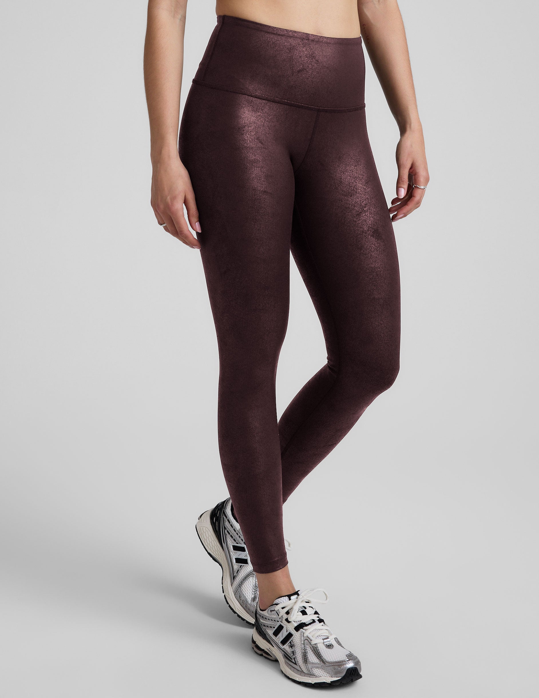 Leatherette High Waisted Midi Legging - Image 3