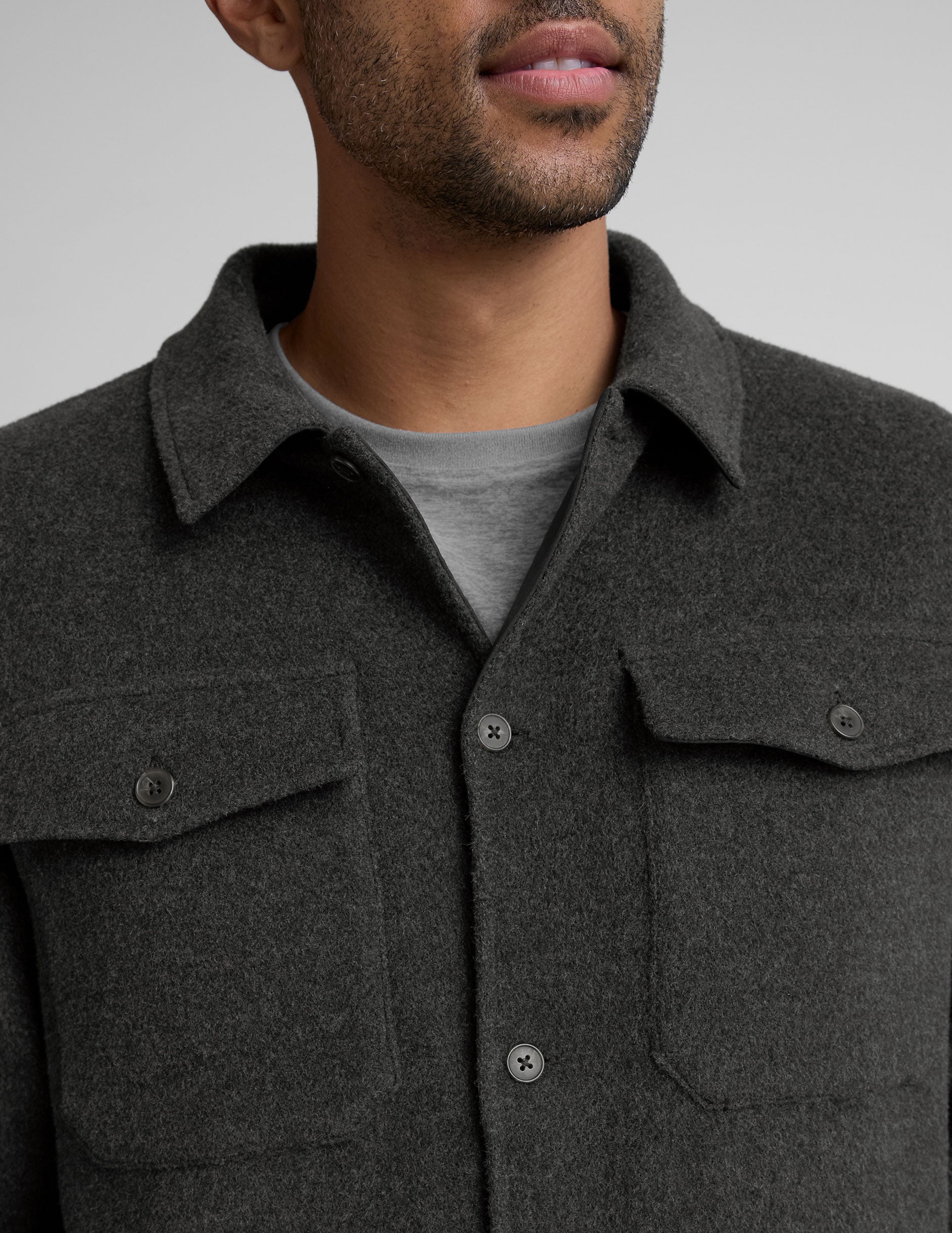 Infinite Wool Men's Shirt Jacket - Image 6