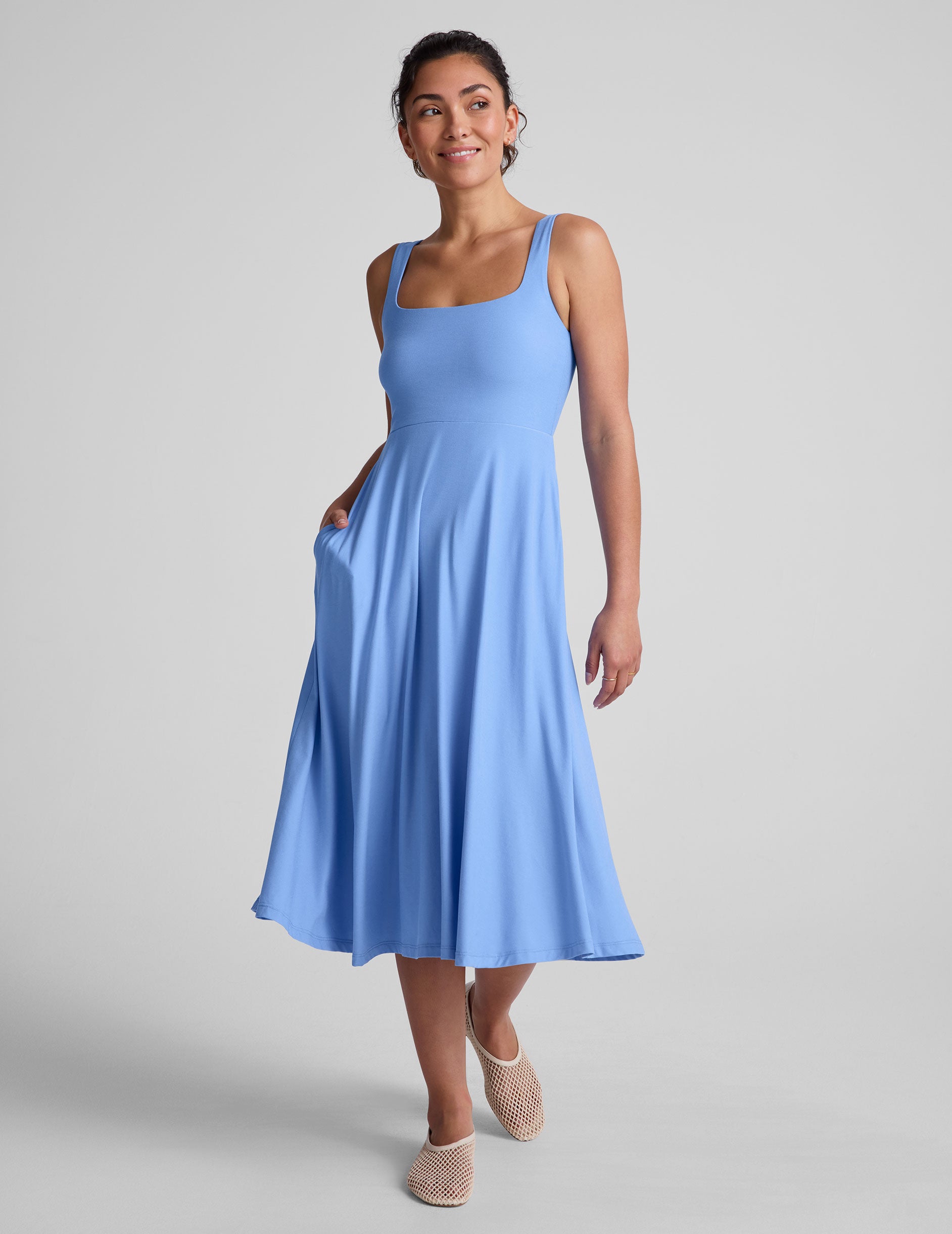 Featherweight At The Ready Square Neck Dress - Image 3