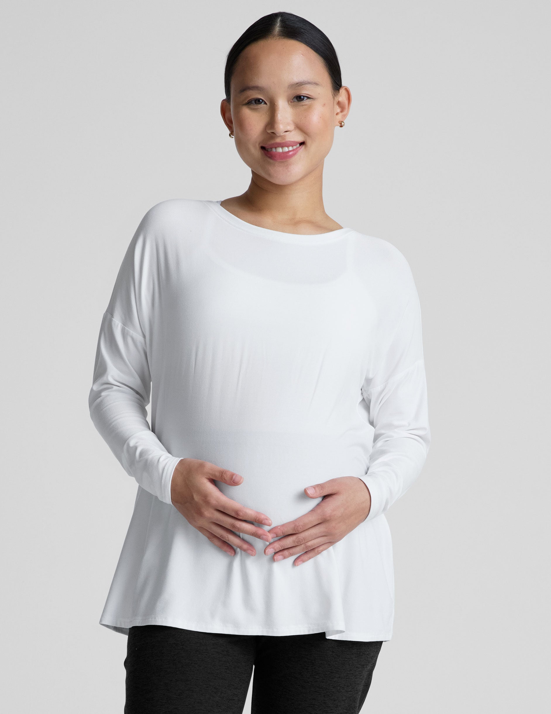 Featherweight Feels Like Home Long Sleeve Maternity Top - Image 3