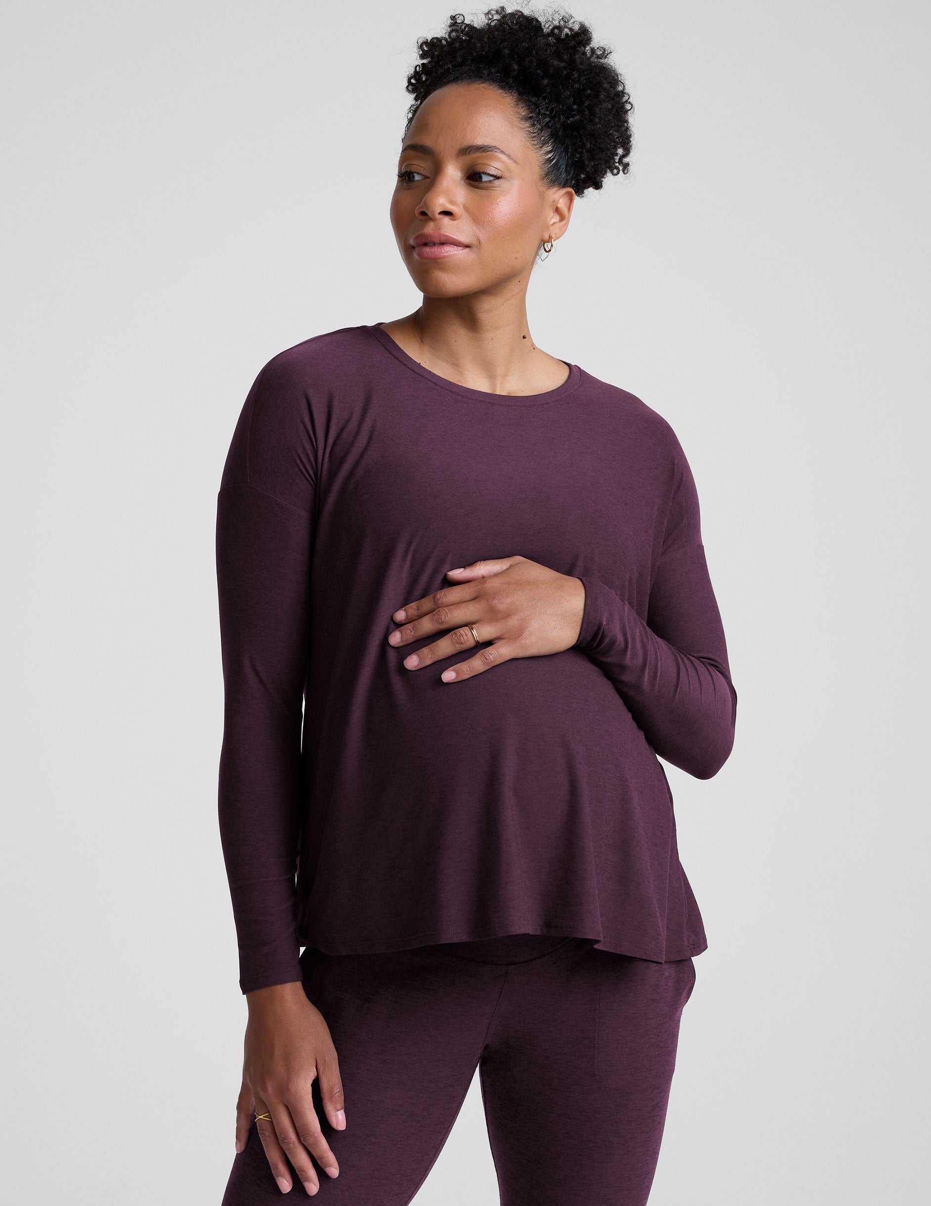 Featherweight Feels Like Home Long Sleeve Maternity Top - Image 2