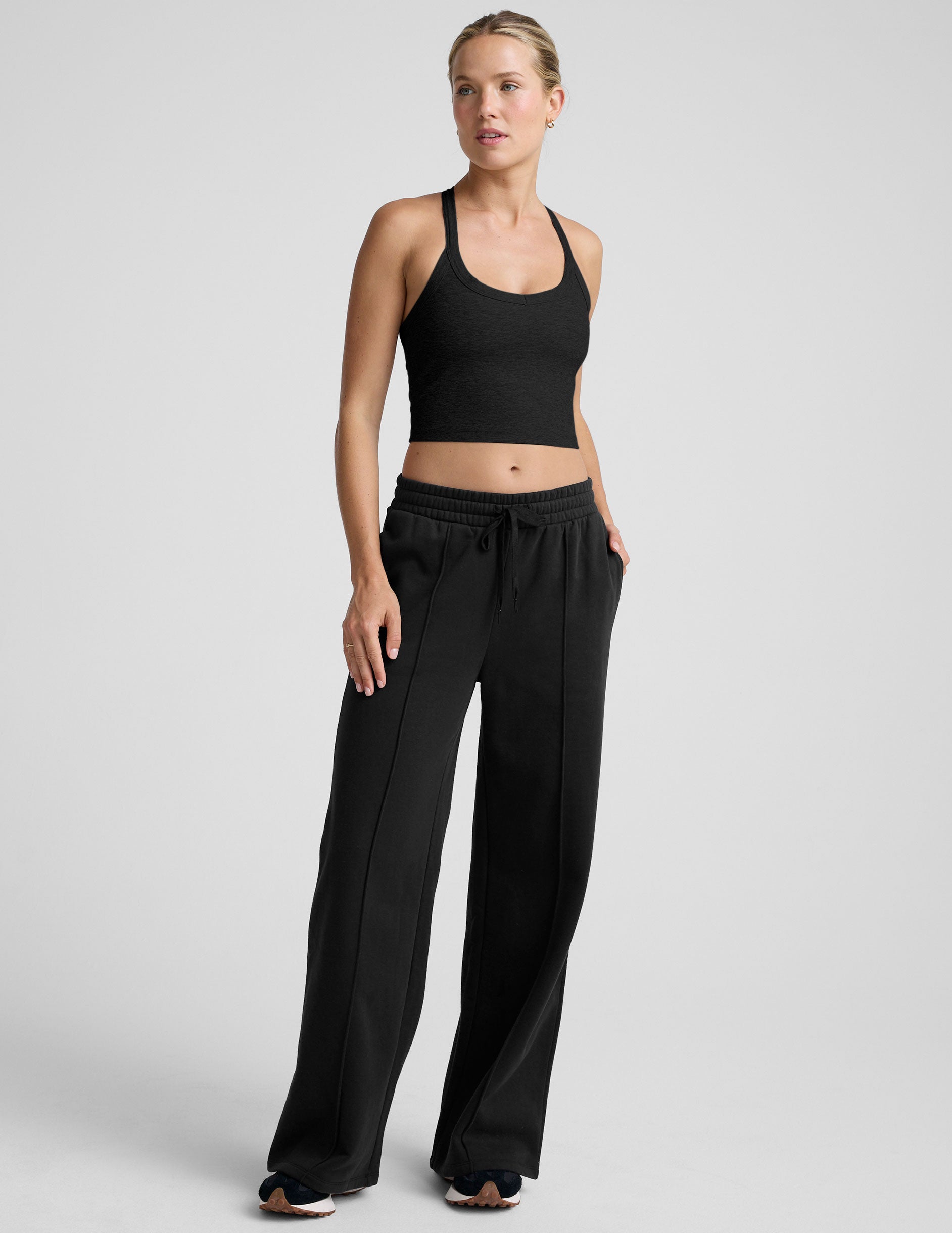 LuxeFleece Pintuck Wide Leg Pant