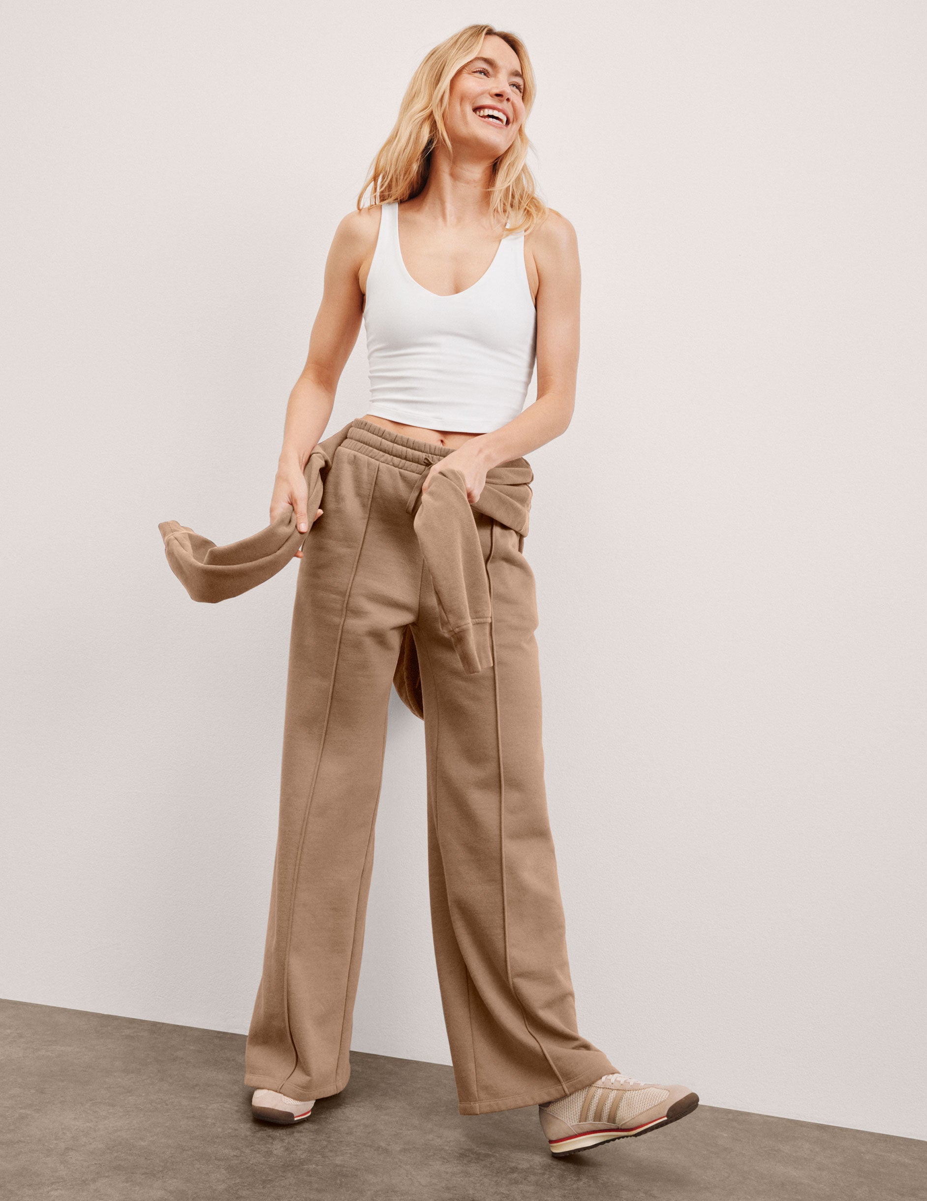 LuxeFleece Pintuck Wide Leg Pant - Image 2