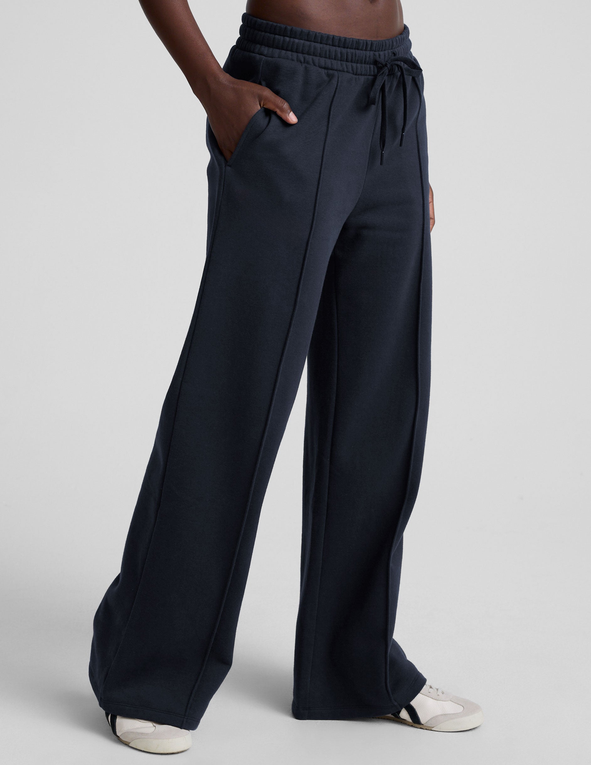 LuxeFleece Pintuck Wide Leg Pant - Image 2