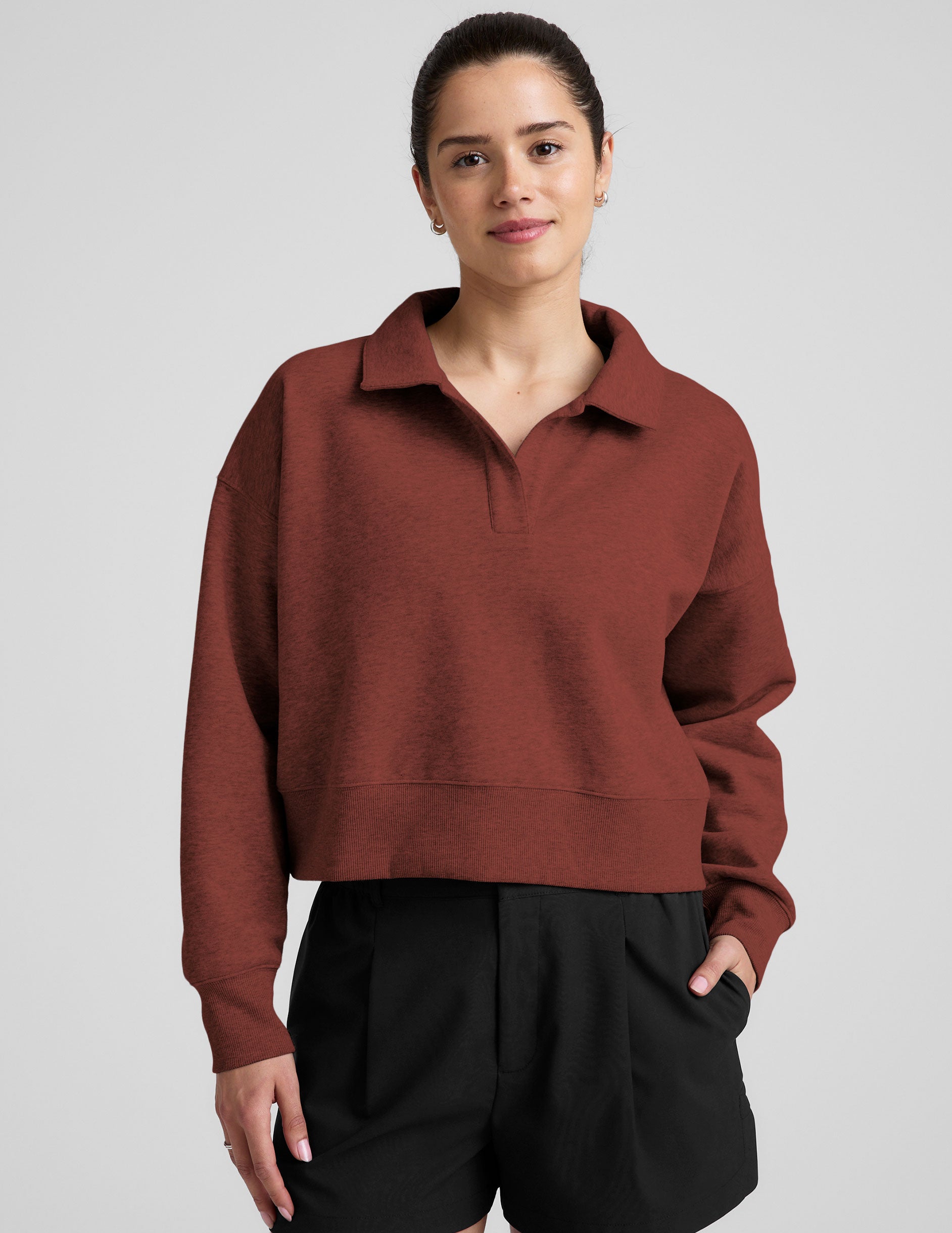 LuxeFleece Collared Sweatshirt - Image 2