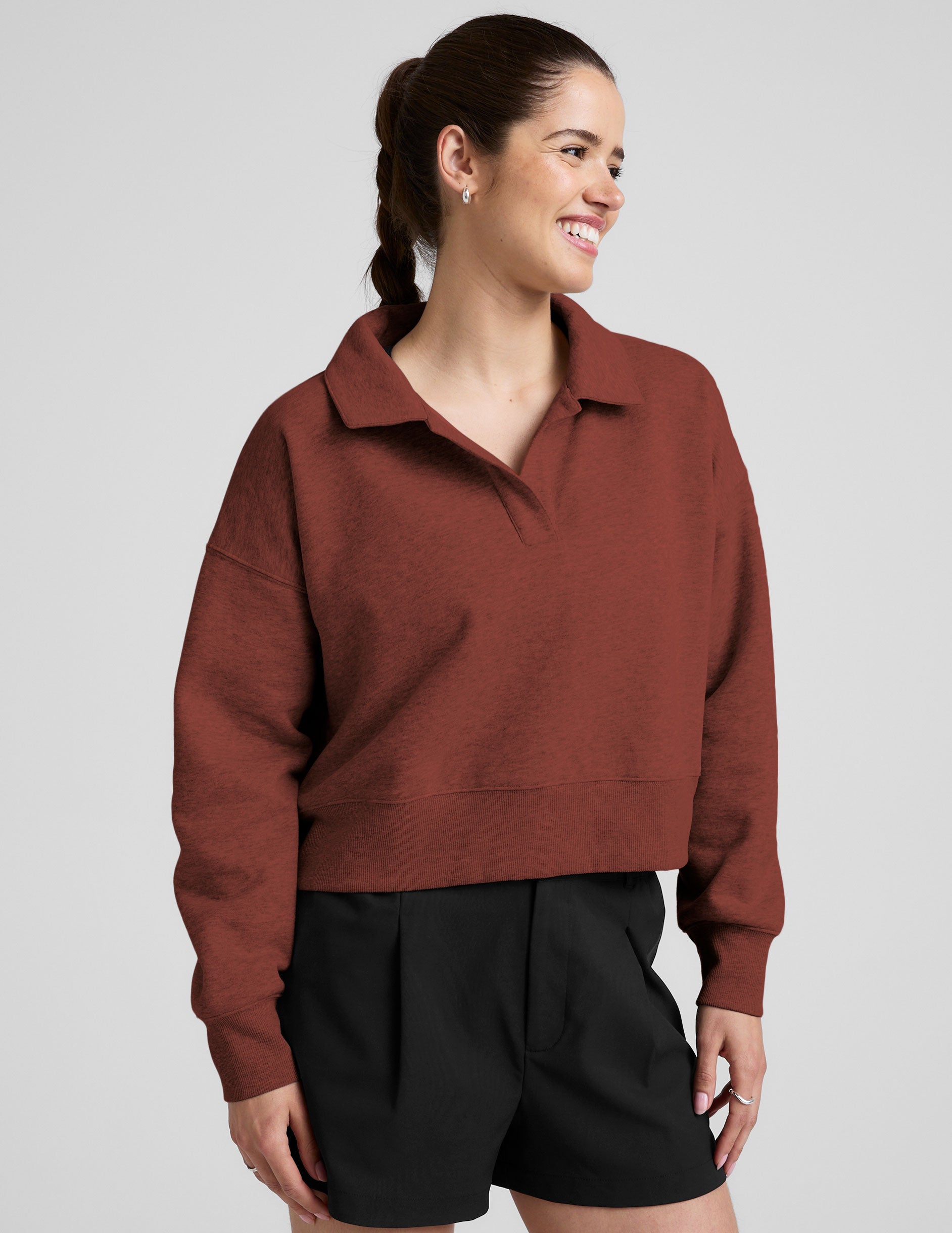 LuxeFleece Collared Sweatshirt - Image 3