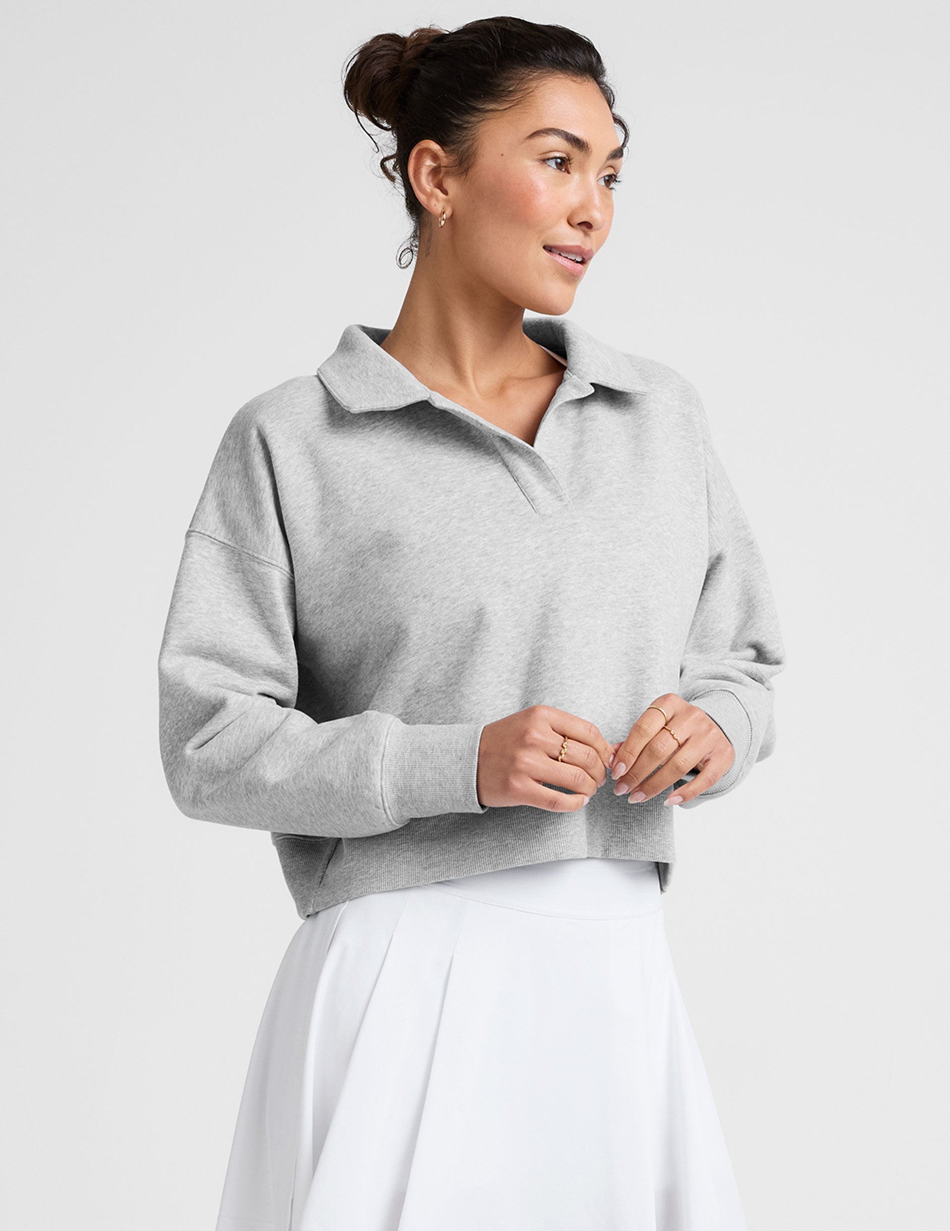 LuxeFleece Collared Sweatshirt - Image 3