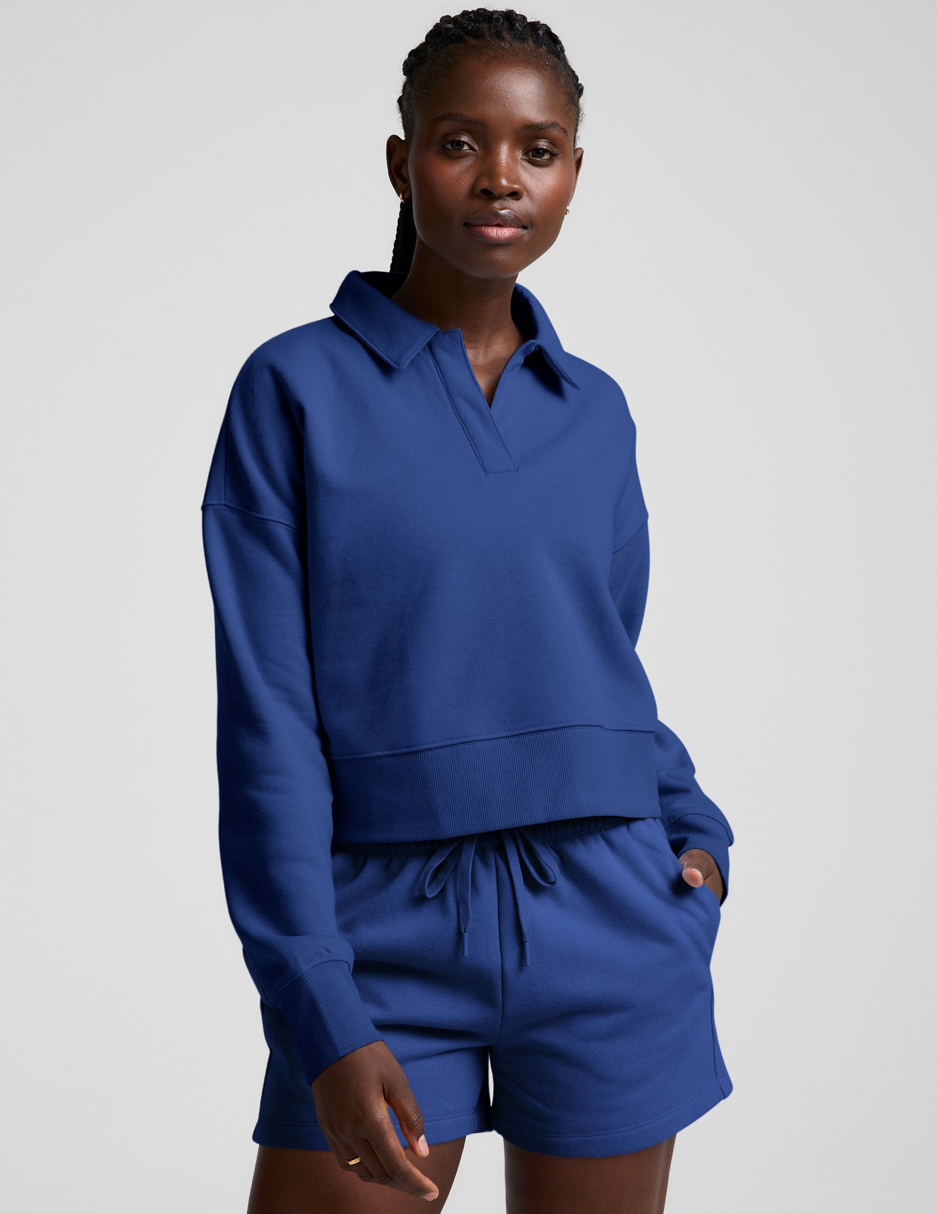 LuxeFleece Collared Sweatshirt - Image 2