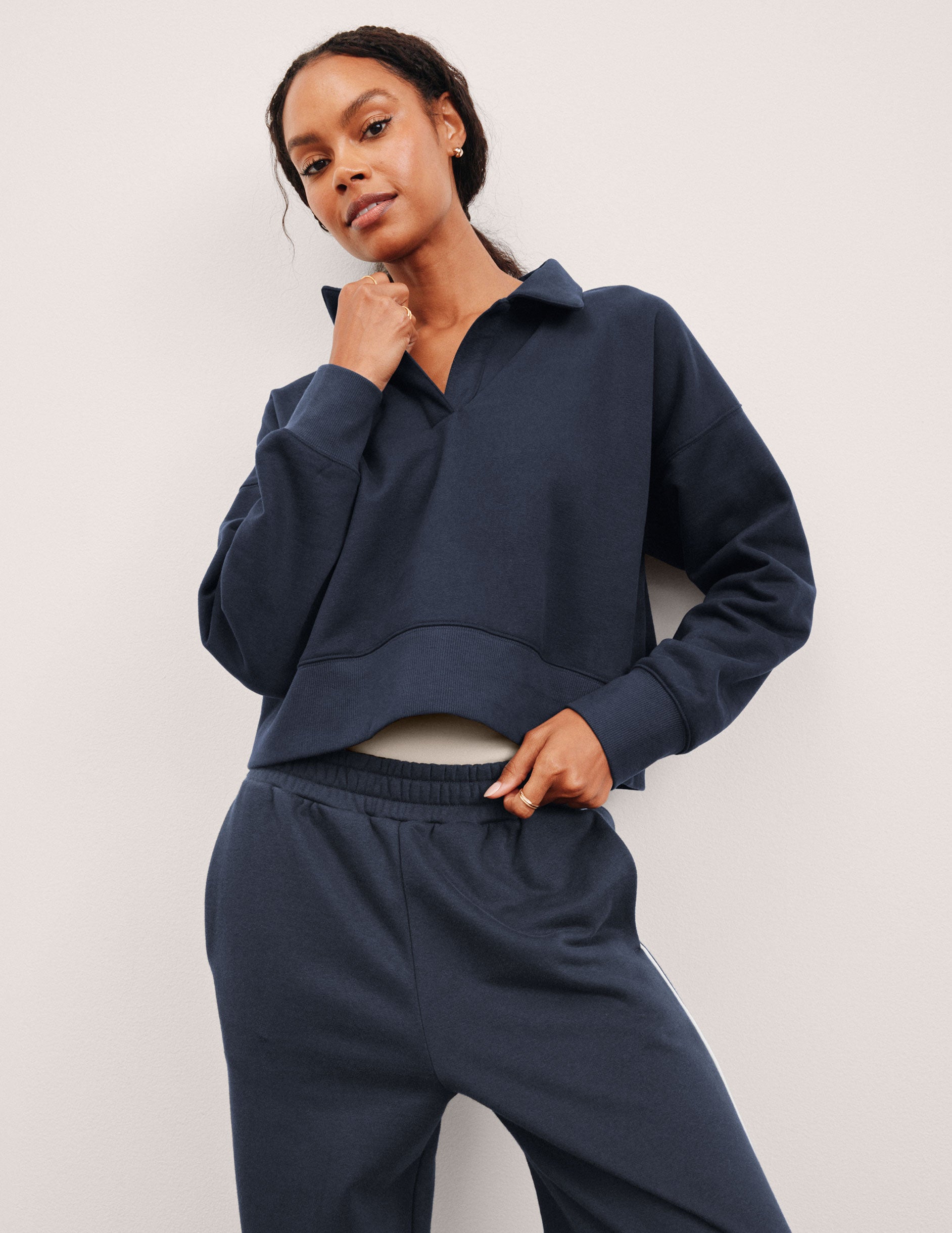 LuxeFleece Collared Sweatshirt - Image 2