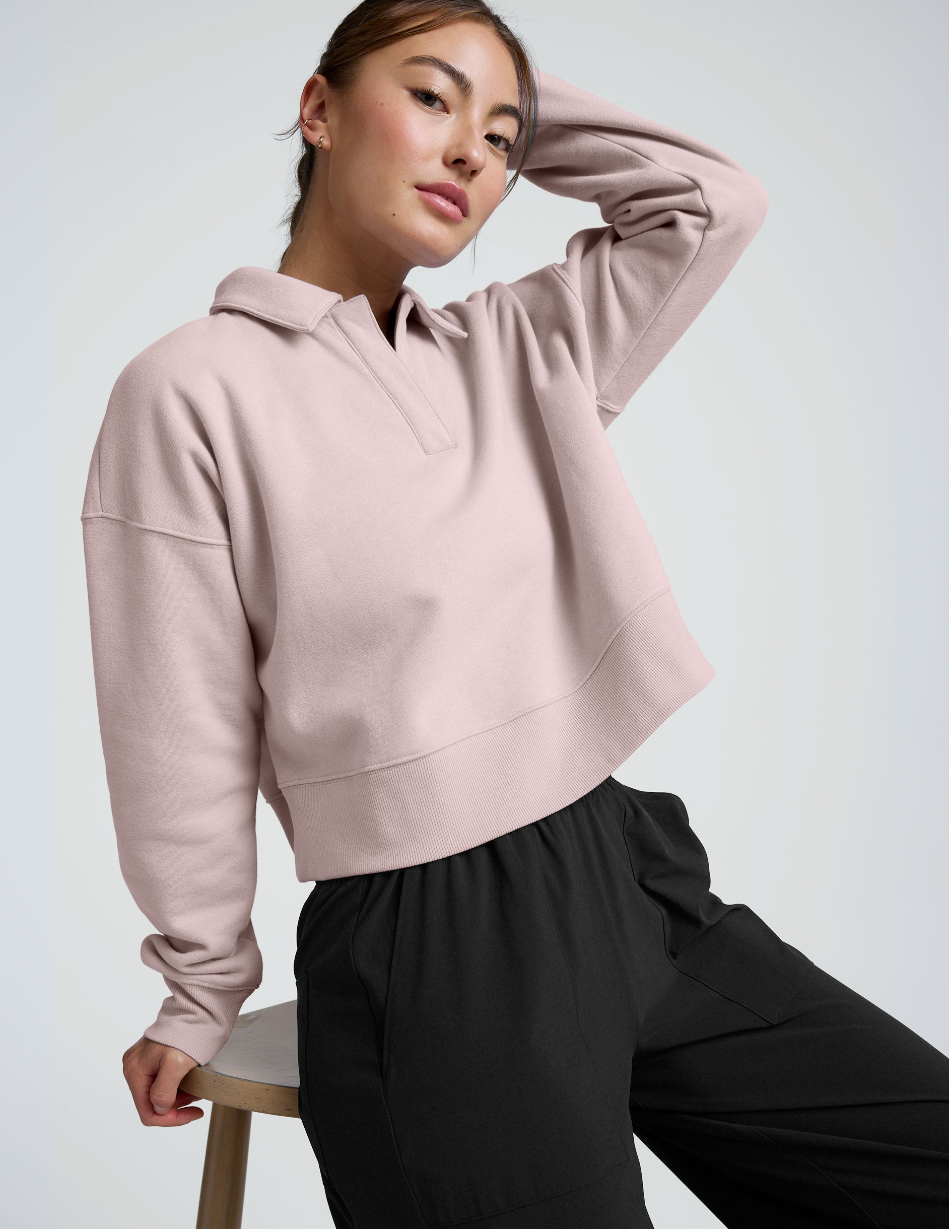 LuxeFleece Collared Sweatshirt - Image 3