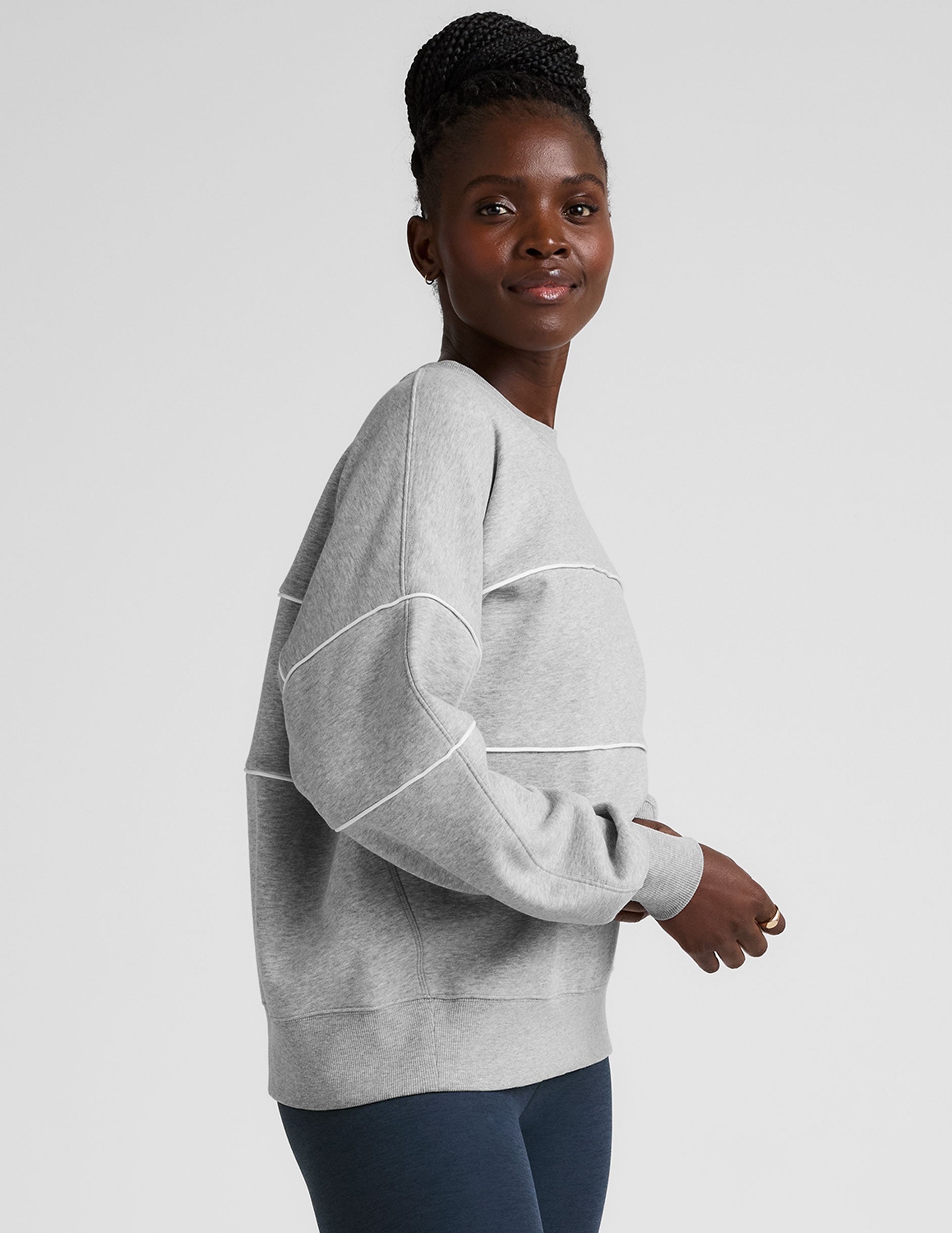 LuxeFleece Piper Boxy Sweatshirt - Image 3