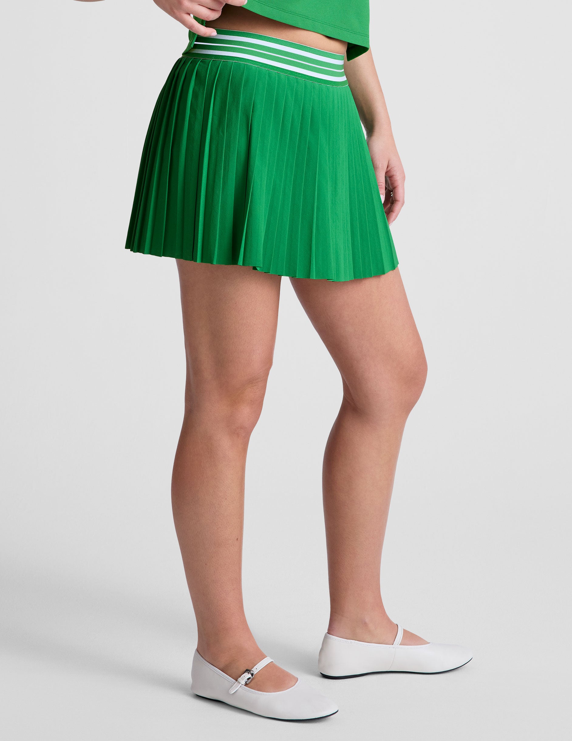 If You Pleats Tipped Elastic Mini Skirt - Image 4