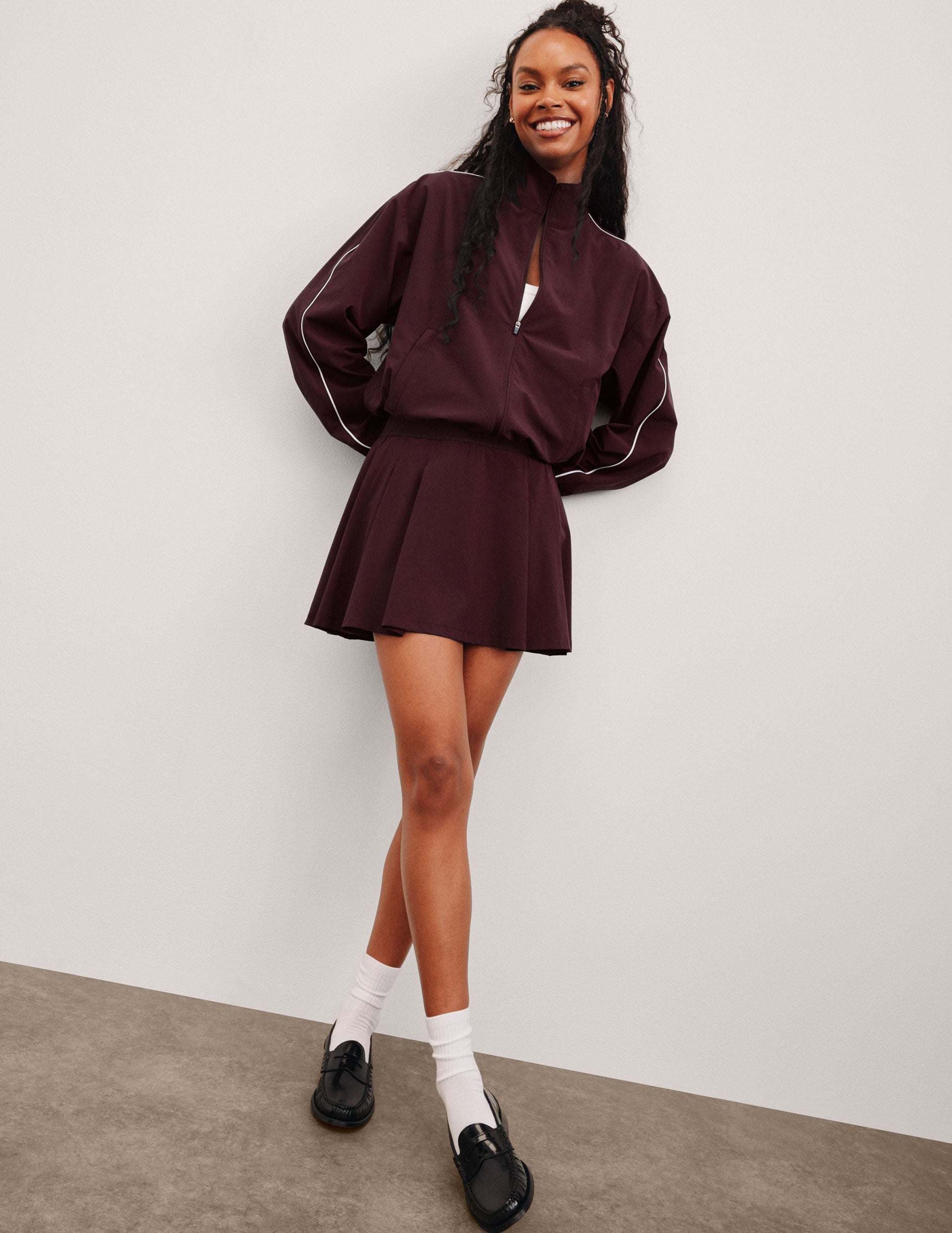 Score Pleated Skirt