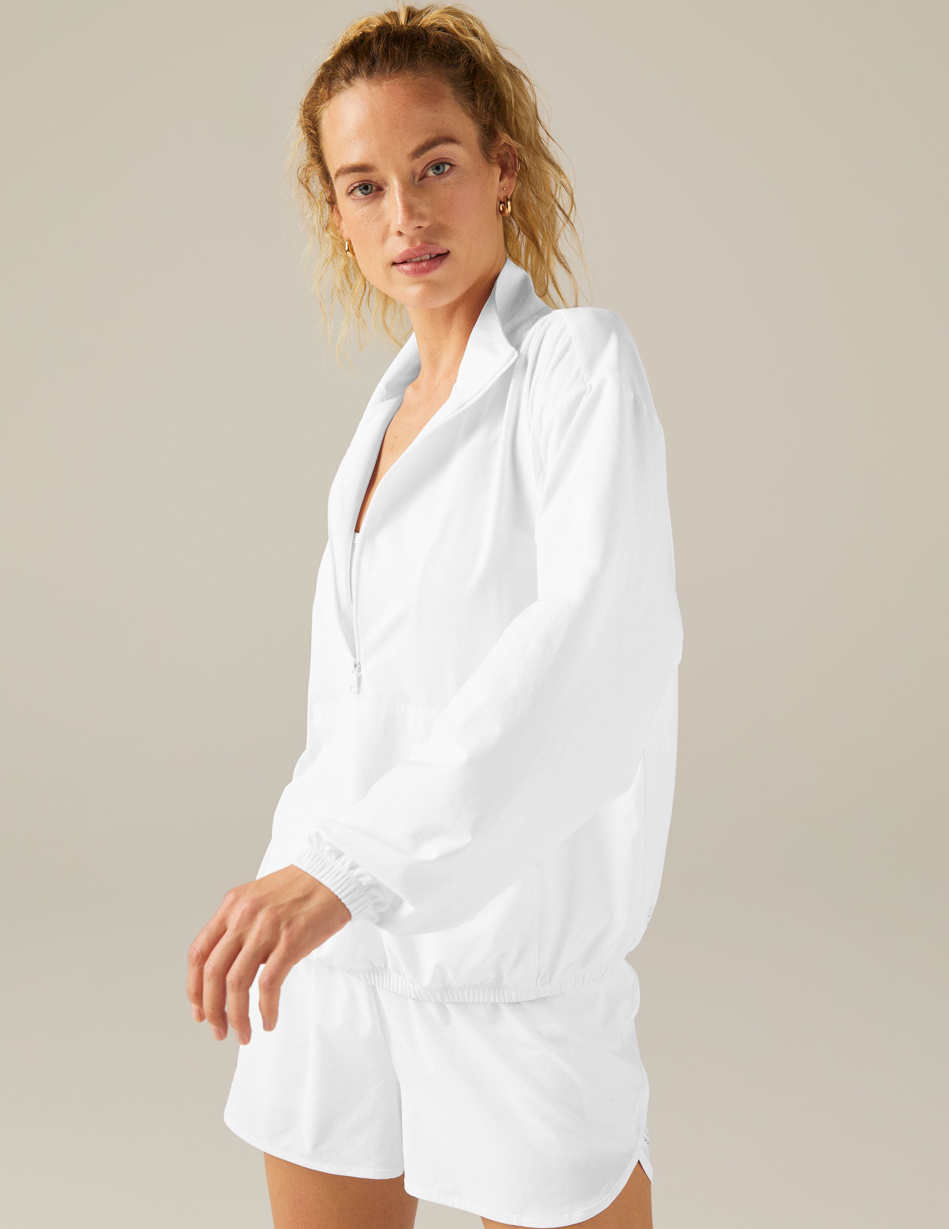 Stretch Woven In Stride Half Zip Pullover - Image 3