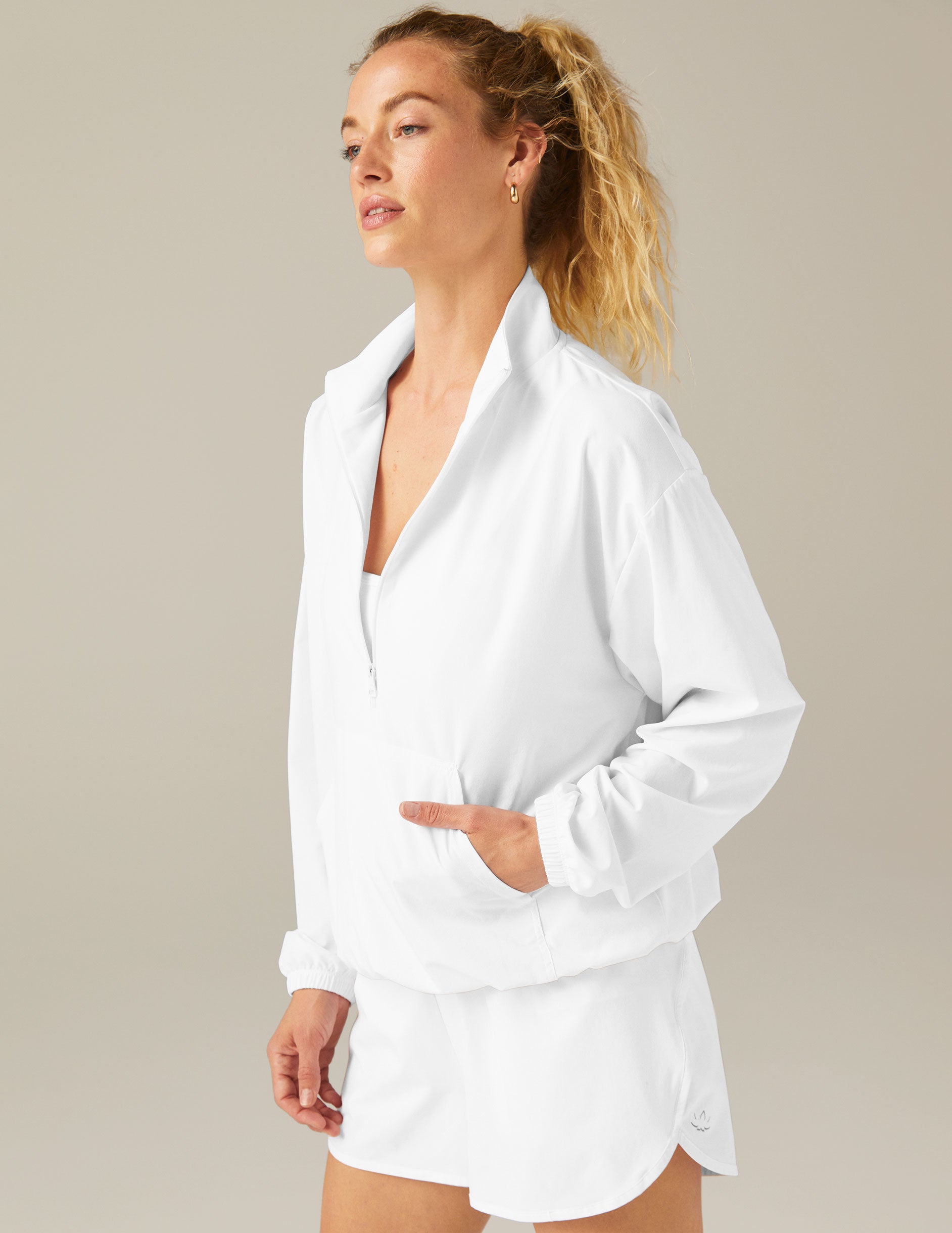Stretch Woven In Stride Half Zip Pullover - Image 4