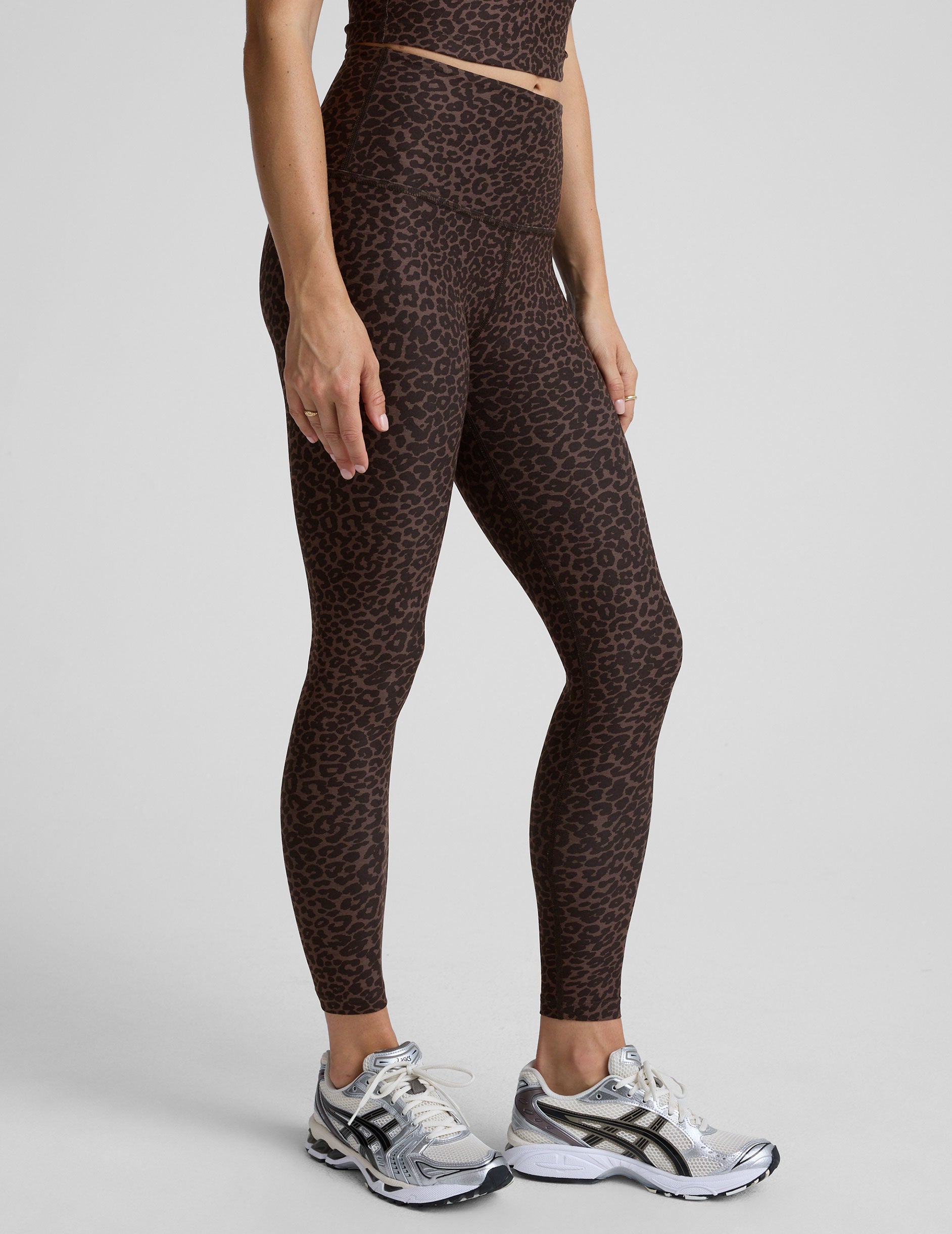 Espresso Leopard SoftMark High Waisted Midi Legging - Image 3