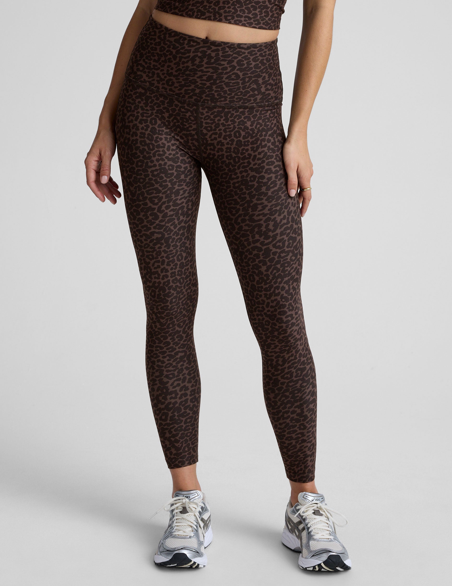 Espresso Leopard SoftMark High Waisted Midi Legging - Image 2