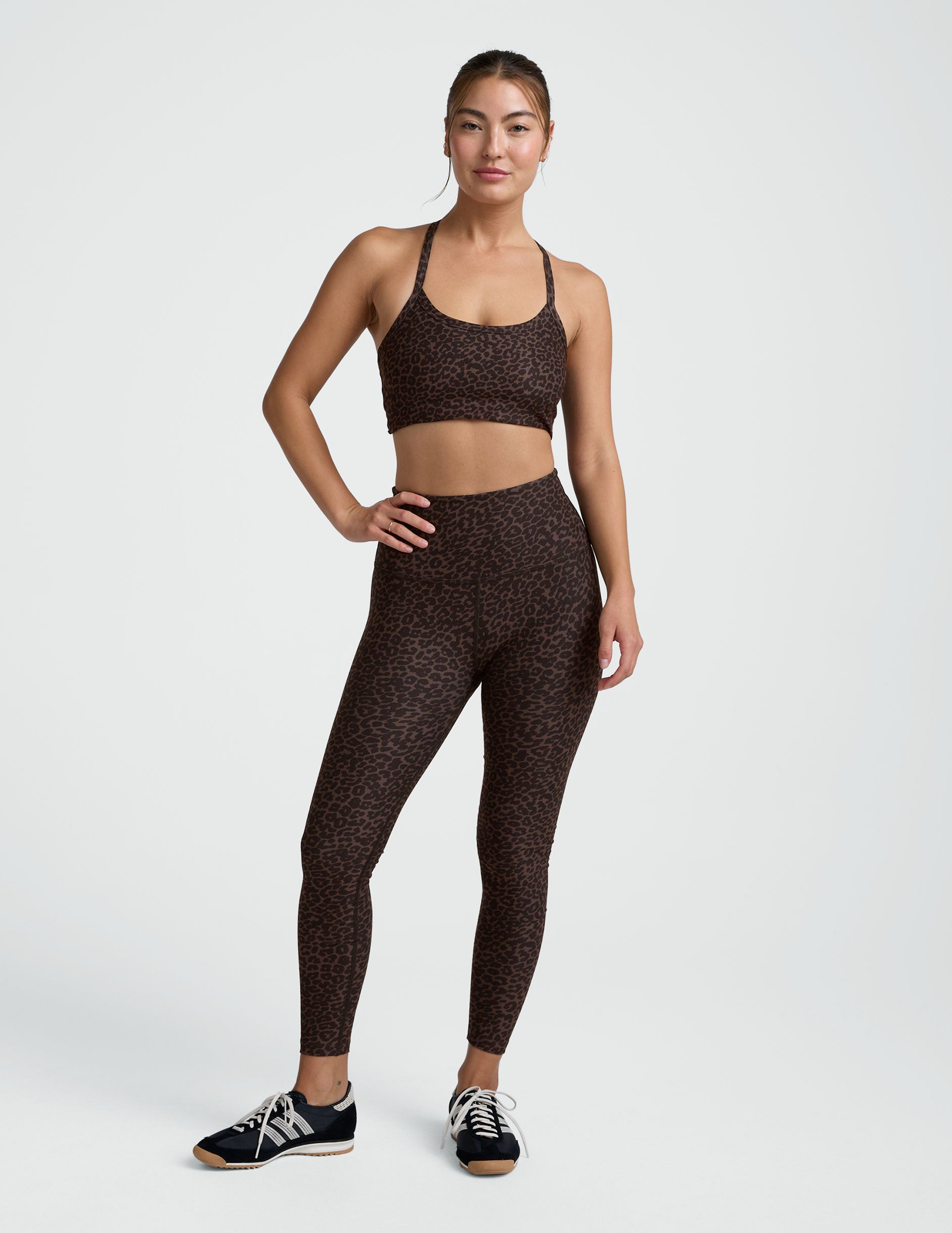 Espresso Leopard Softmark Slim Racerback Bra