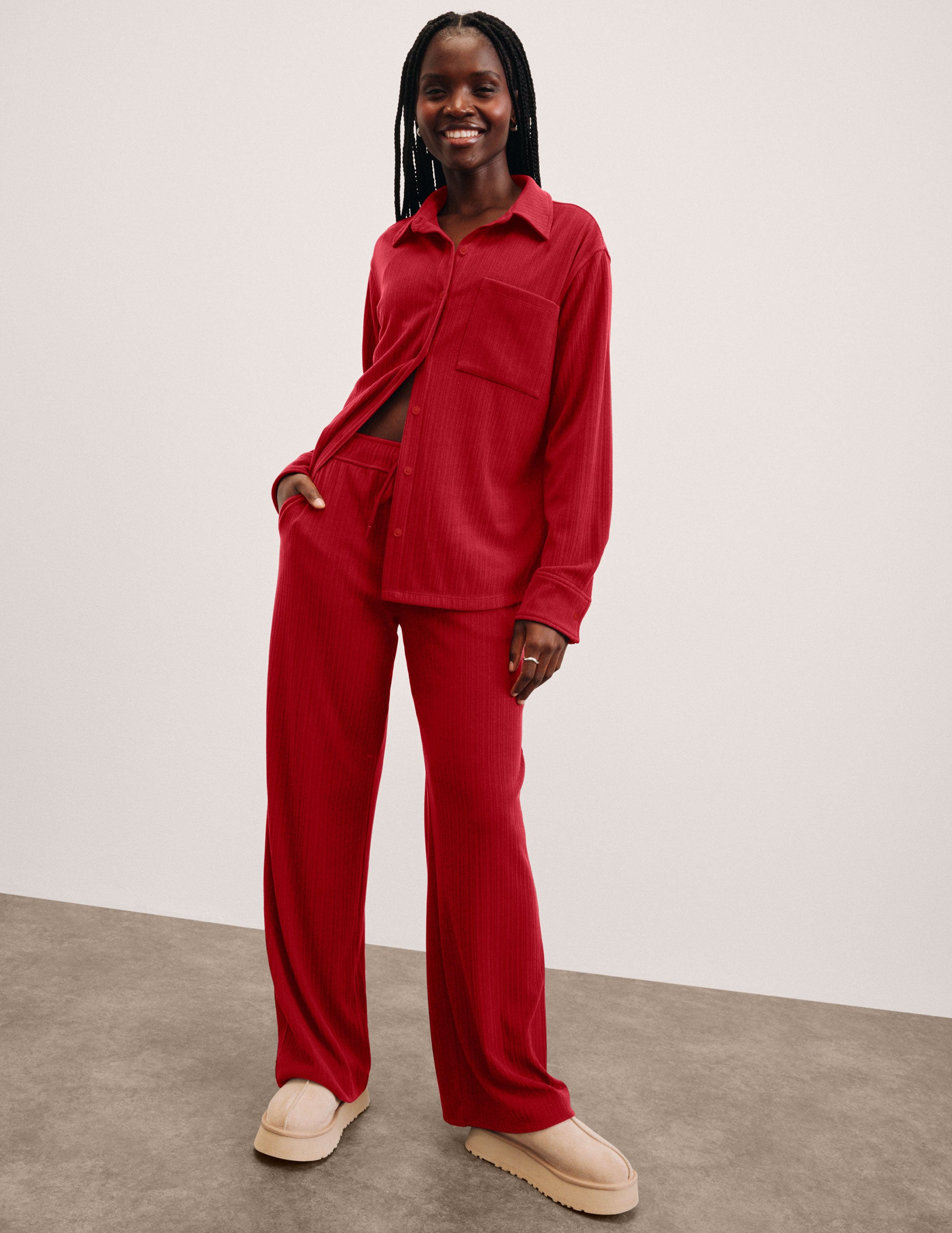 Breathe Easy Ribbed Wide Leg Pant - Image 2