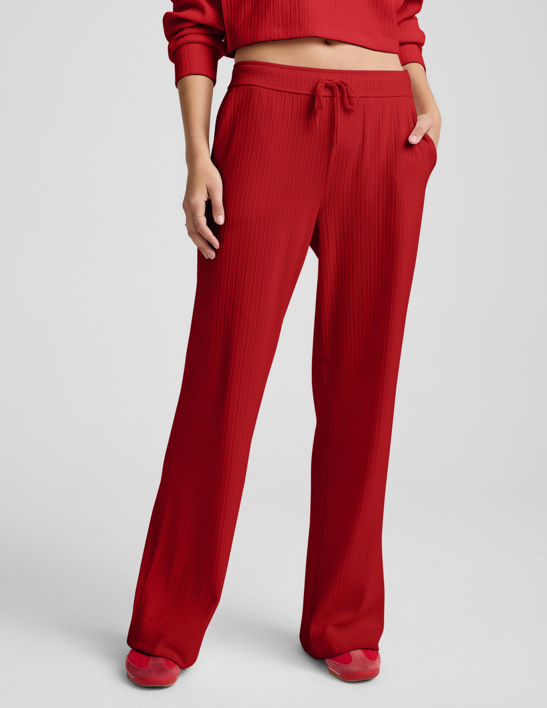 Breathe Easy Ribbed Wide Leg Pant - Image 3