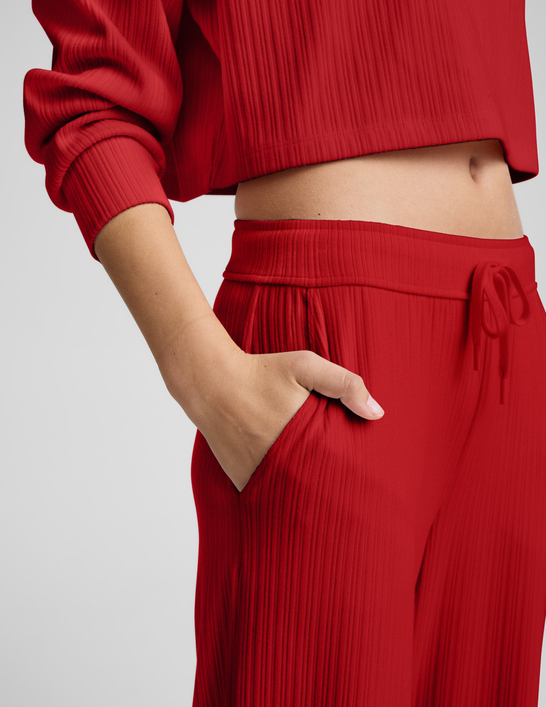 Breathe Easy Ribbed Wide Leg Pant - Image 4