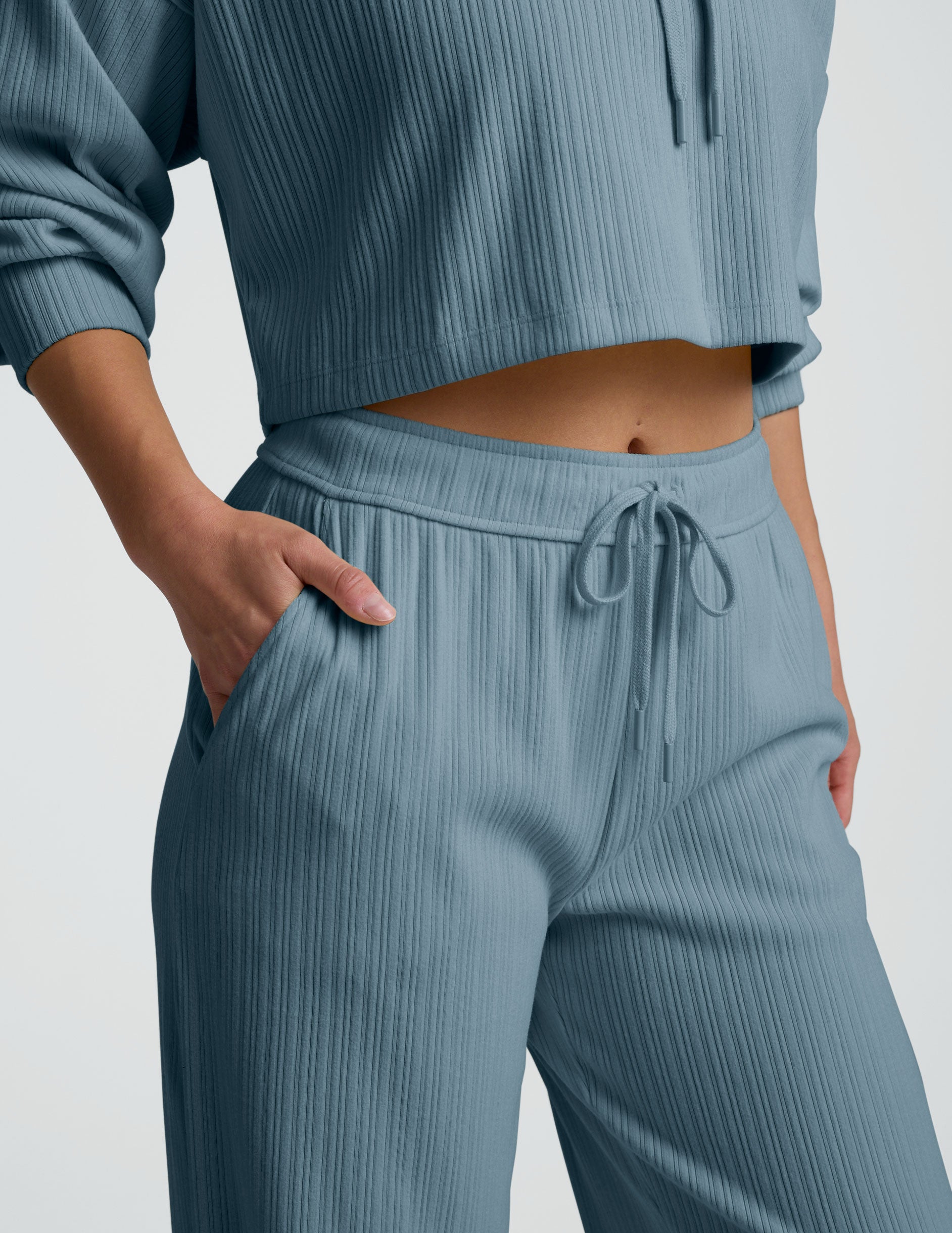 Breathe Easy Ribbed Wide Leg Pant - Image 4