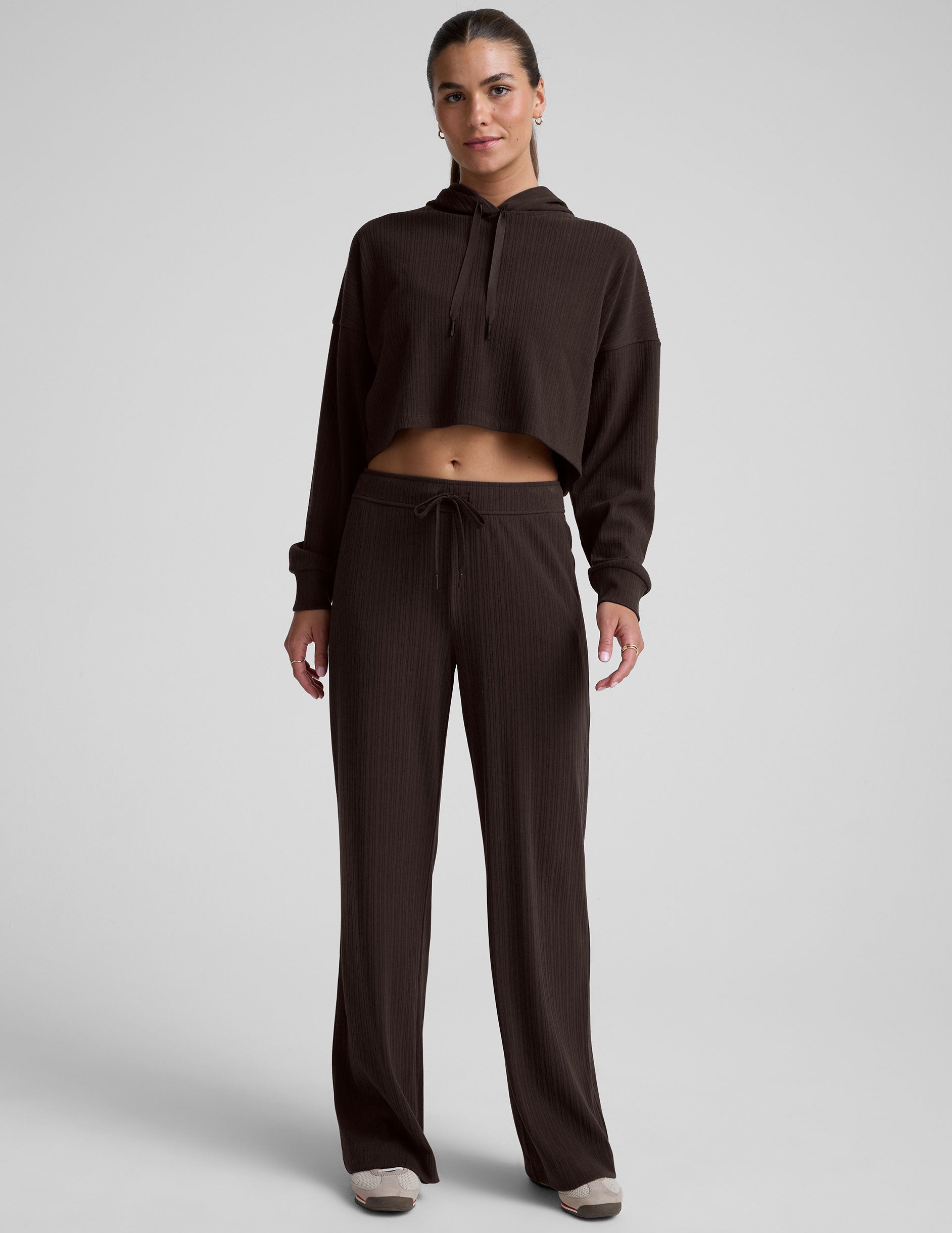 Breathe Easy Ribbed Cropped Hoodie - Image 6