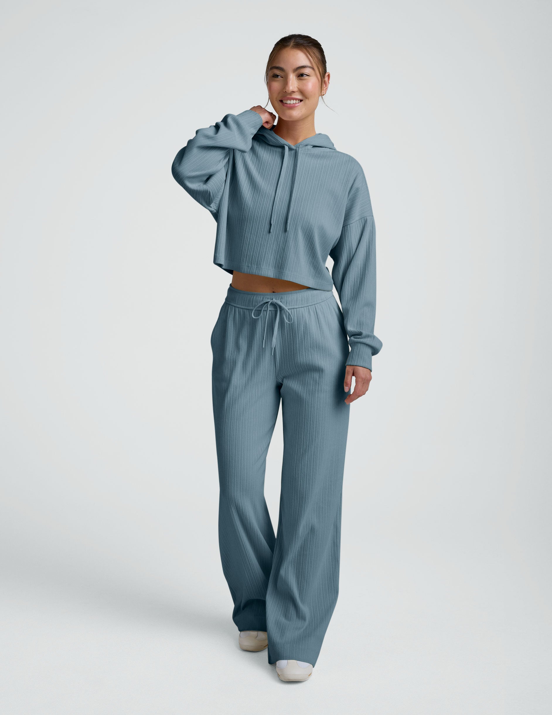 Breathe Easy Ribbed Cropped Hoodie - Image 5