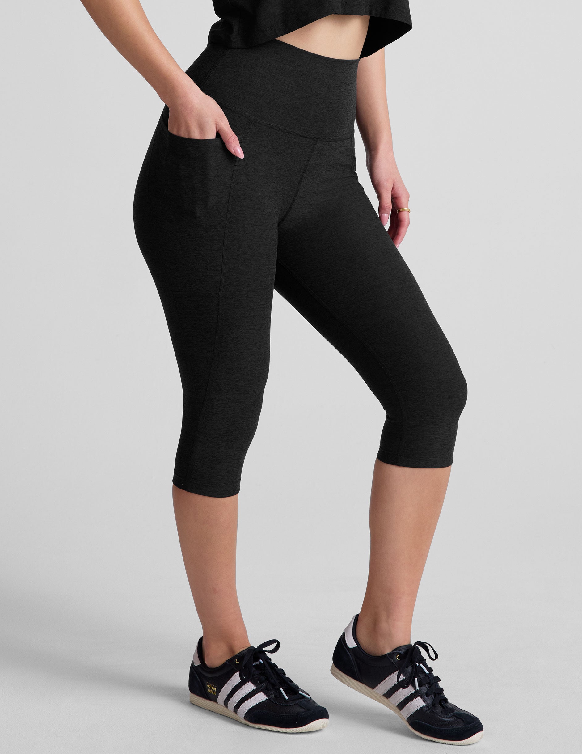 Spacedye High Waisted Pocket Pedal Pusher Legging - Image 2