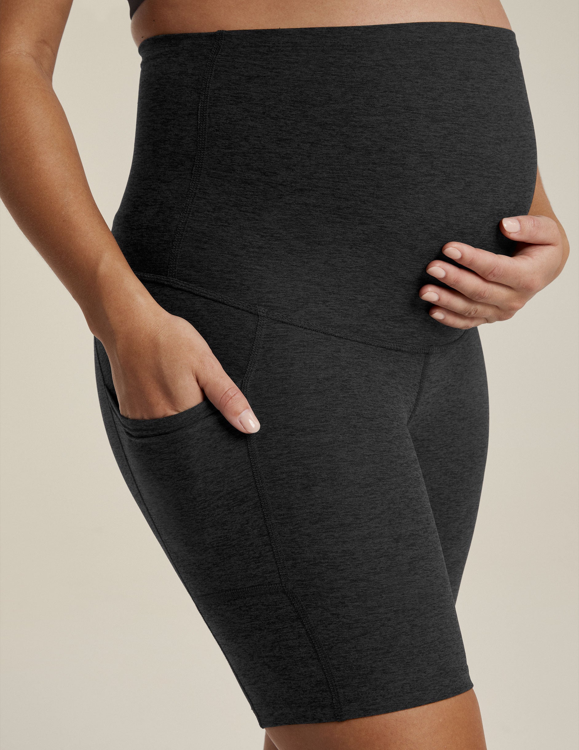 Spacedye Pockets Forever Maternity Biker Short - Image 2