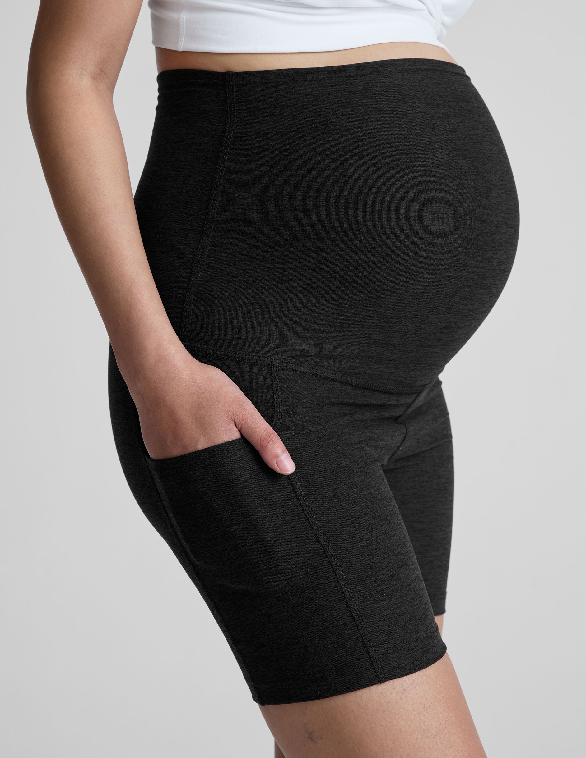 Spacedye Keep Pace 5 Maternity Pocket Biker Short - Image 3