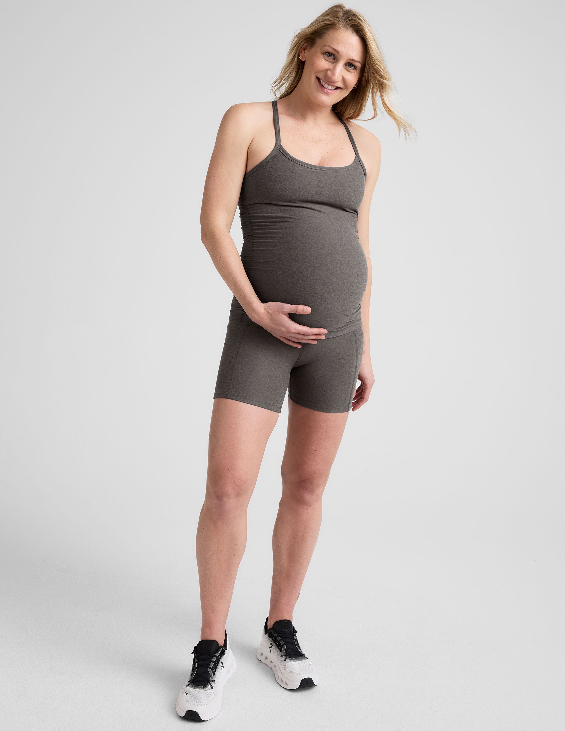 Spacedye Keep Pace 5 Maternity Pocket Biker Short - Image 5