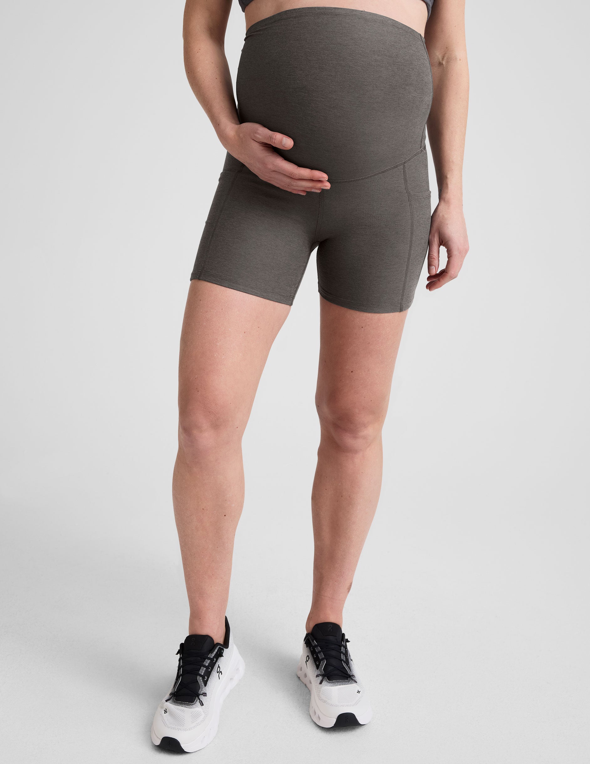 Spacedye Keep Pace 5 Maternity Pocket Biker Short - Image 2
