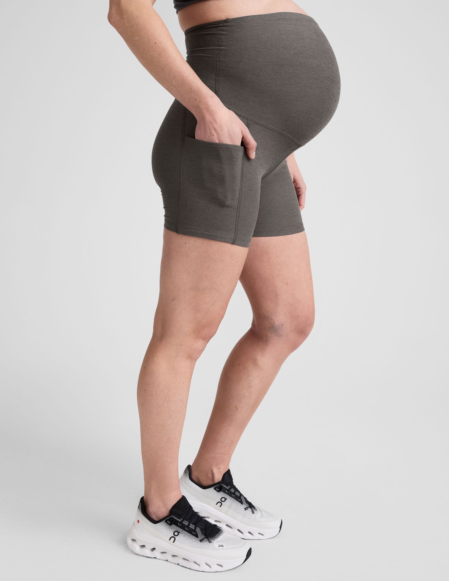Spacedye Keep Pace 5 Maternity Pocket Biker Short