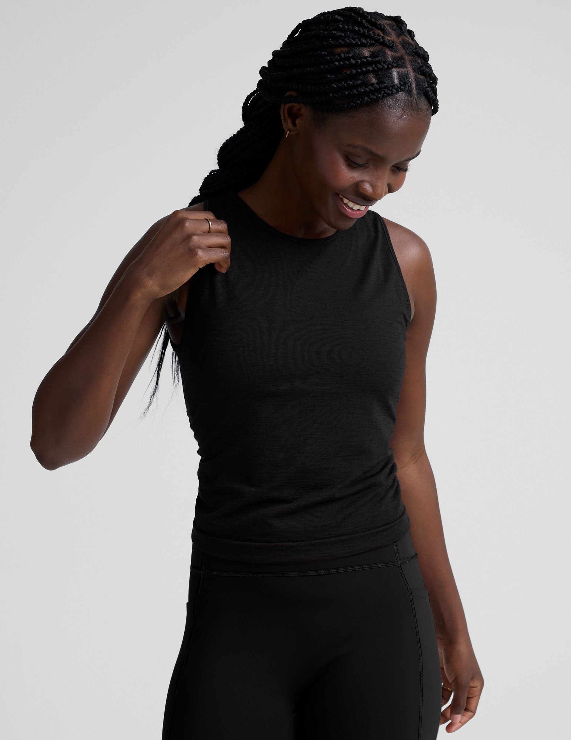 LuxeKnit Merino Wool Racerback Tank - Image 2